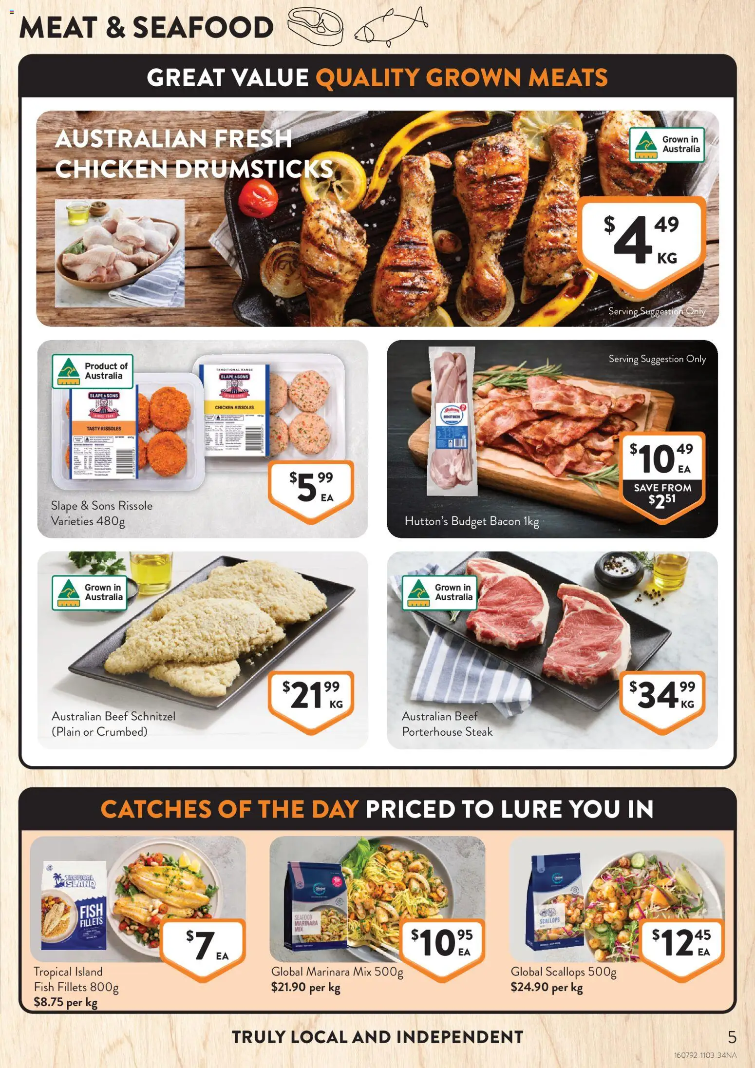Foodworks catalogue - valid from 11.03.2026 | Page: 5 | Products: Bacon, Chicken, Meat, Steak