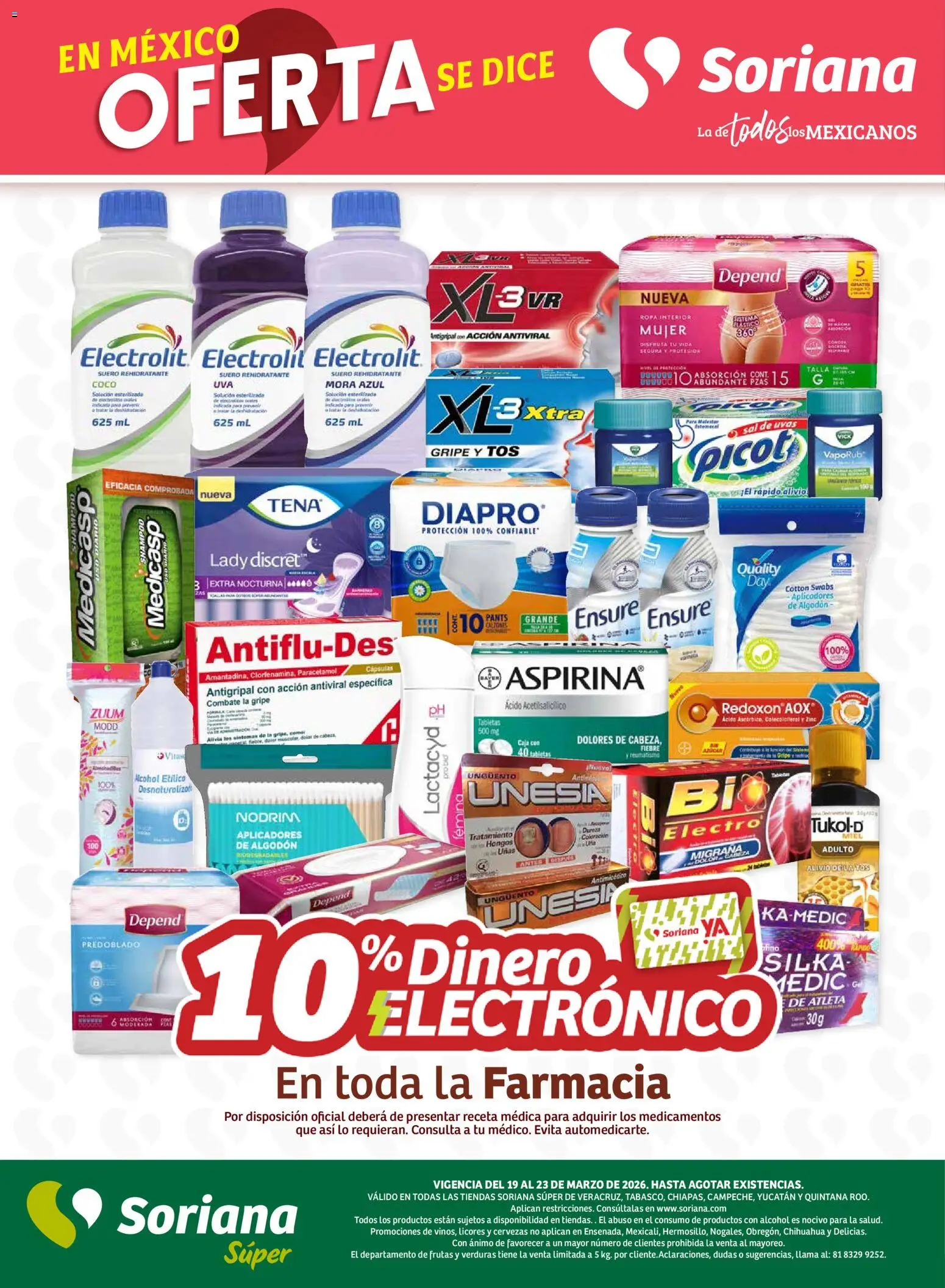 Nuevas ofertas de Soriana Fin de Semana Súper: Ver, Tab, Chis, Camp, Yuc y Q. Roo válidas en toda la República Mexicana desde el 19.03.2026. ¡Encuentra las mejores ofertas en Soriana Fin de Semana Súper: Ver, Tab, Chis, Camp, Yuc y Q. Roo! | Página: 5 | Productos: Azúcar, Antigripal, Ropa, Caja