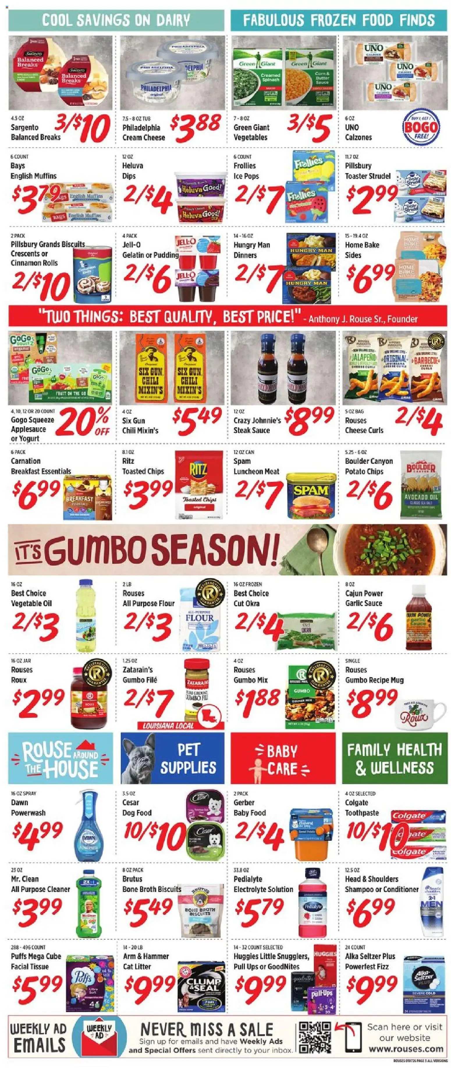 Rouses Weekly Ad - valid from 07.01.2026 | Page: 7 | Products: Toaster, Chips, UPS, Gun