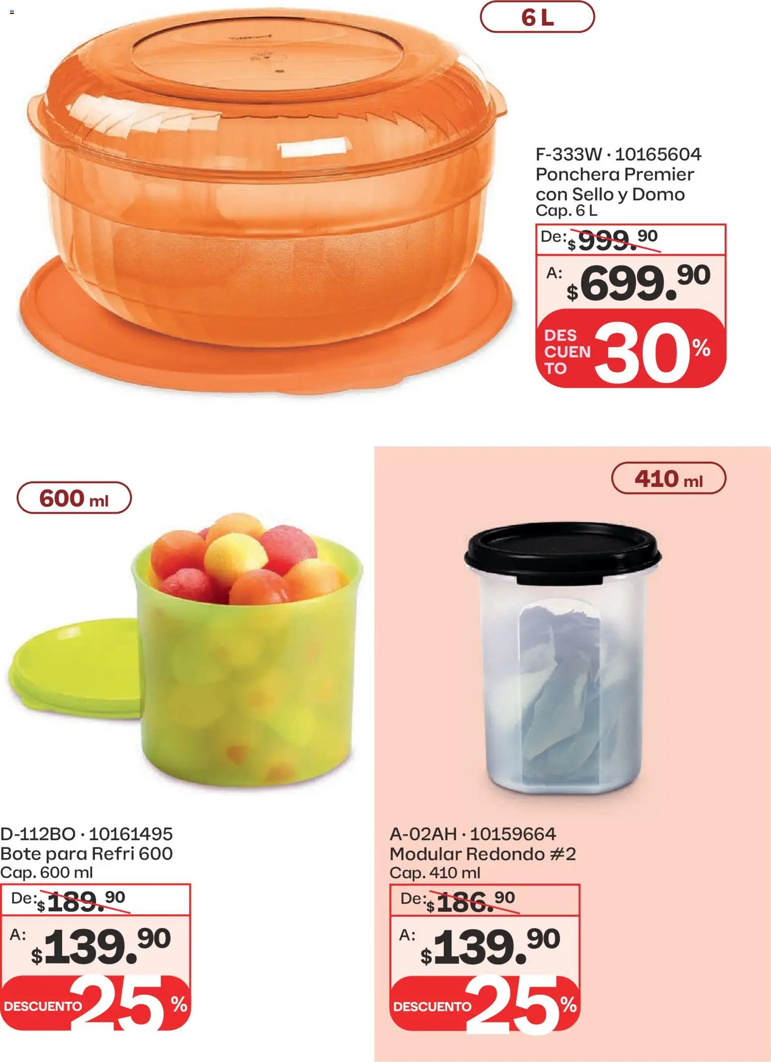 Nuevas ofertas de Tupperware válidas en toda la República Mexicana desde el 23.02.2026. ¡Encuentra las mejores ofertas en Tupperware catálogo! | Página: 89 | Productos: Modular