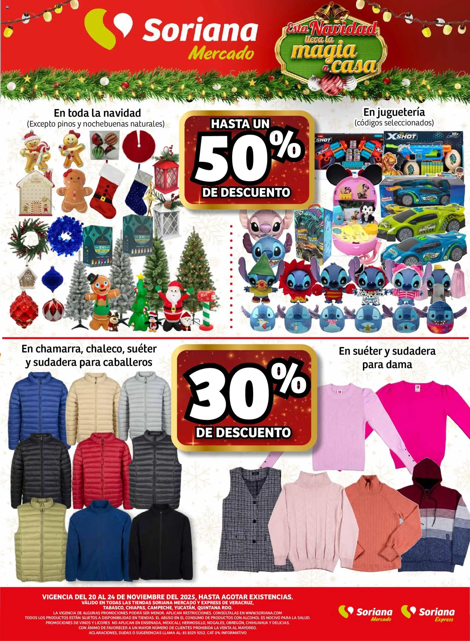Nuevas ofertas de Soriana válidas en toda la República Mexicana desde el 20.11.2025. ¡Encuentra las mejores ofertas en Soriana - Fin de Semana Mercado: Ver, Tab, Chis, Camp, Yuc y Q. Roo! | Página: 5