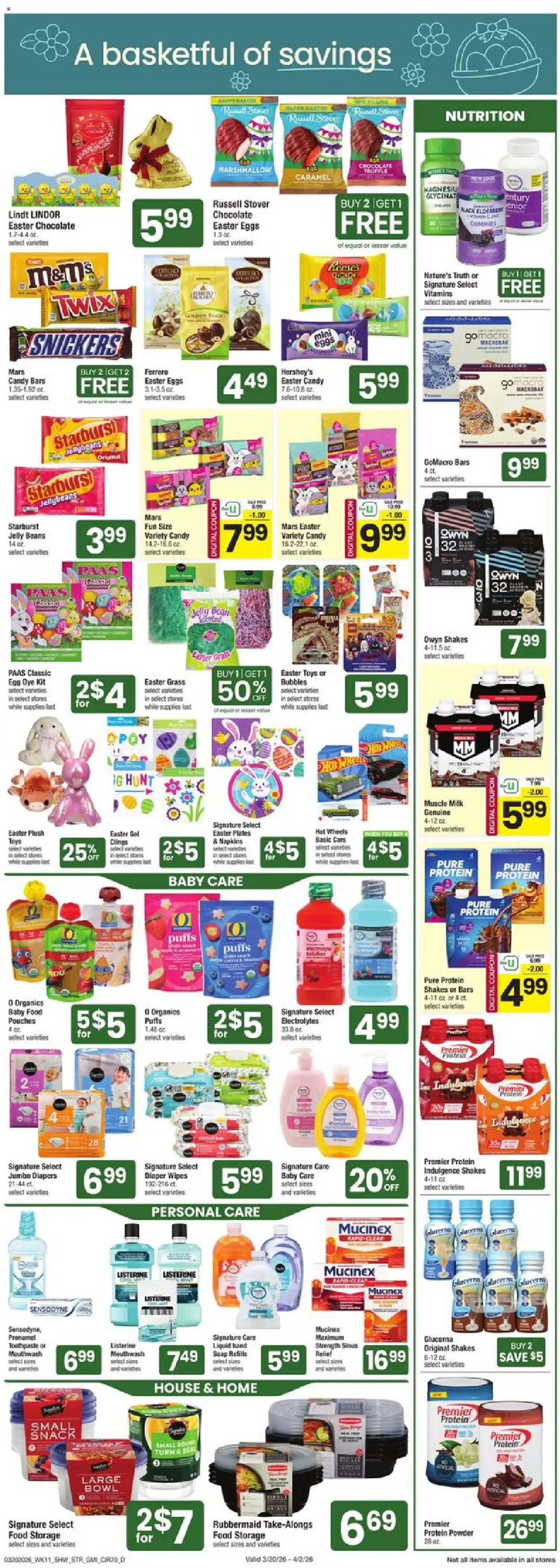 Star Market Weekly Ad - valid from 20.03.2026 | Page: 7 | Products: Chocolate, Toothpaste, Mouthwash, Baby food