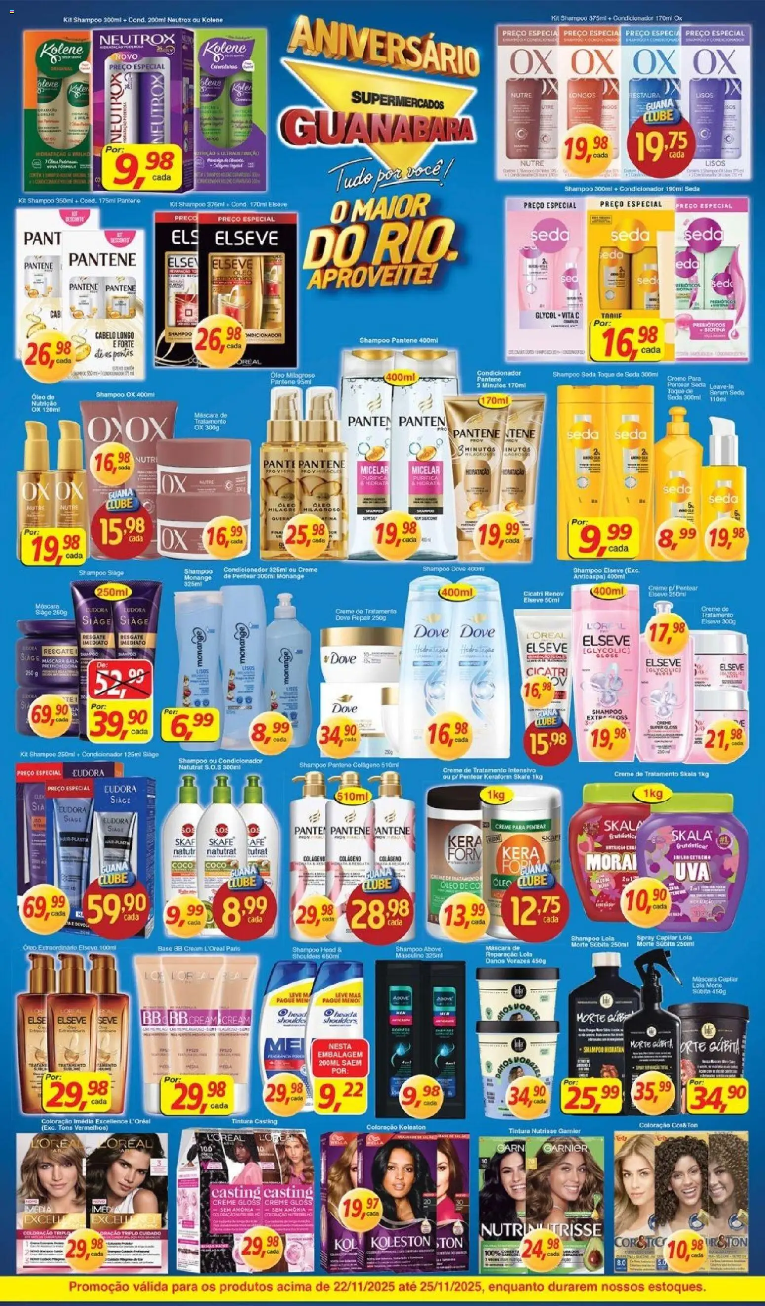 Supermercados Guanabara Folheto - válido de 22.11.2025 | Página: 7 | Produtos: Café, Shampoo pantene, Soda, Creme para pentear