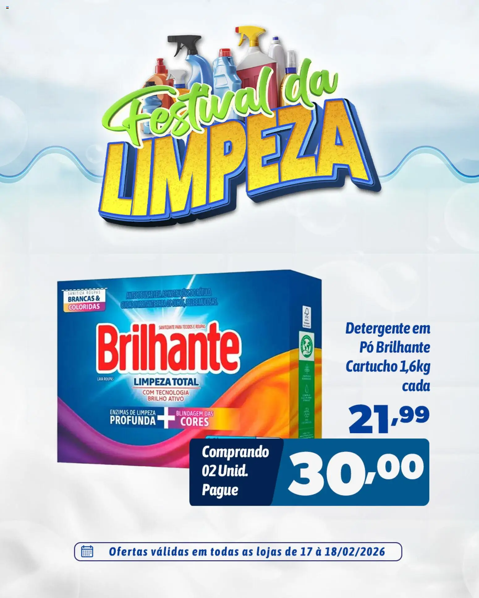 Big Compra Folheto - válido de 17.02.2026 | Página: 3 | Produtos: Pó, Cartucho, Detergente, Roupas