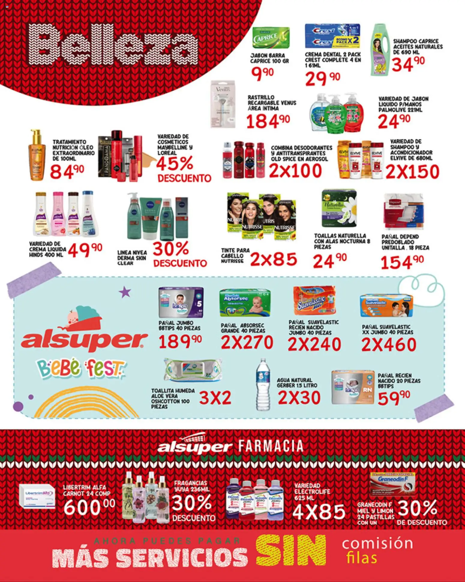 Nuevas ofertas de Alsuper válidas en toda la República Mexicana desde el 23.12.2025. ¡Encuentra las mejores ofertas en Alsuper folleto! | Página: 4 | Productos: Crema, Rastrillo, Acondicionador, Jabón