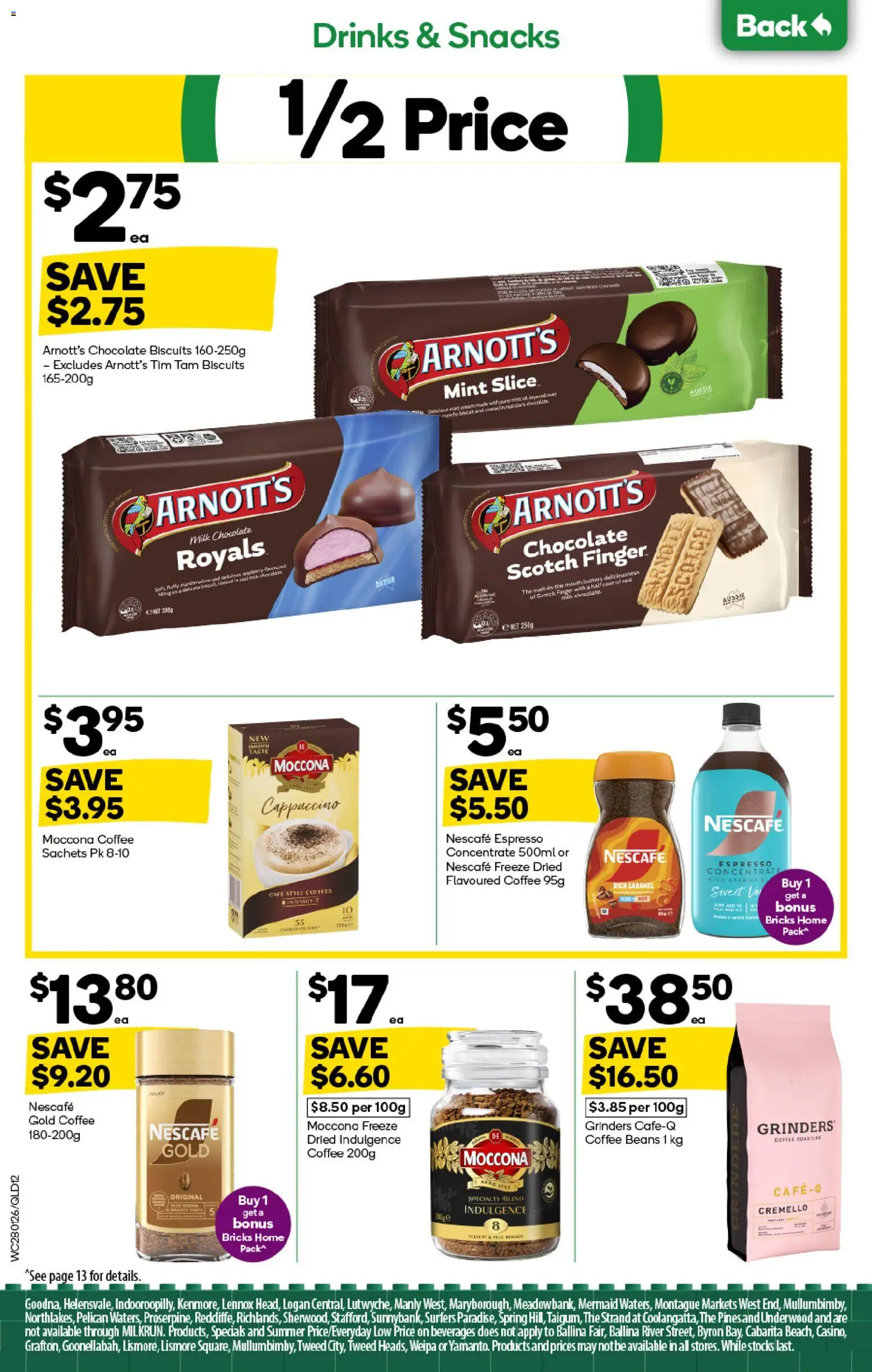 Woolworths catalogue - valid from 28.01.2026 | Page: 12 | Products: Milk, Coffee, Biscuits, Scotch