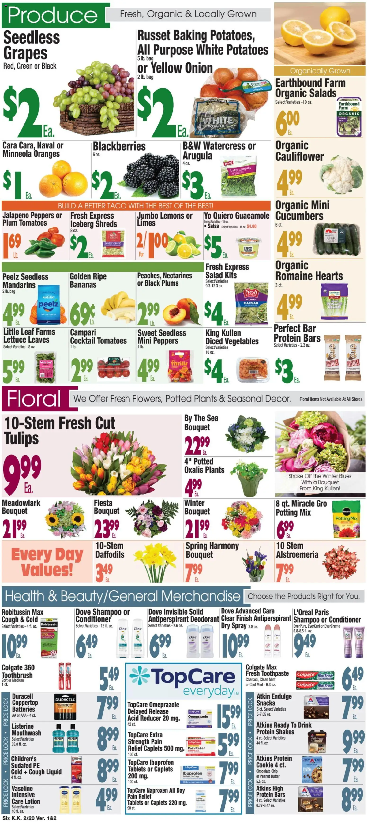 King Kullen Weekly Ad - valid from 19.02.2026 | Page: 6 | Products: Mandarins, Plum, Tomatoes, Onion