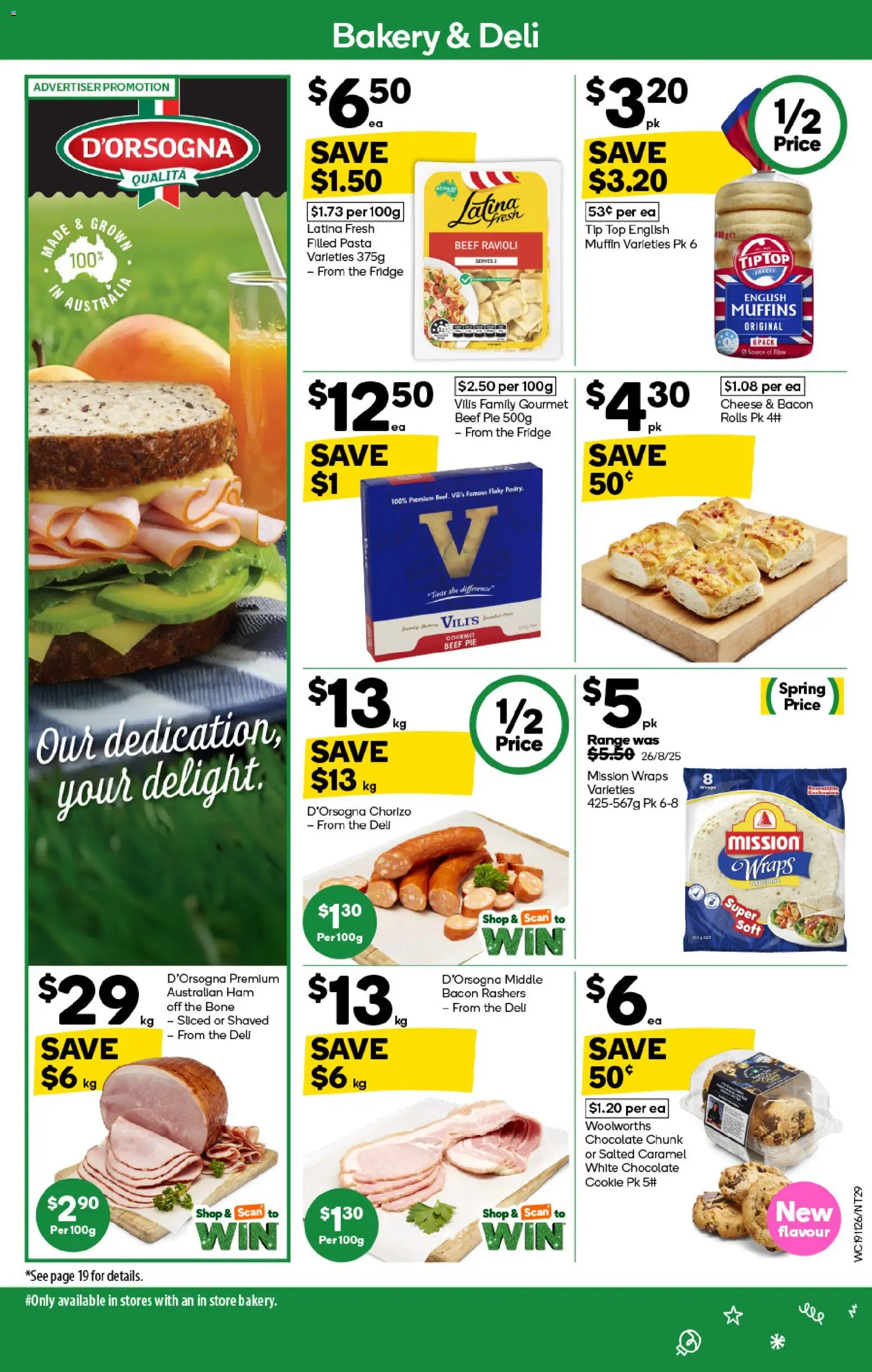 Woolworths catalogue - valid from 19.11.2025 | Page: 29 | Products: Bacon, Cheese, Muffins, Pasta