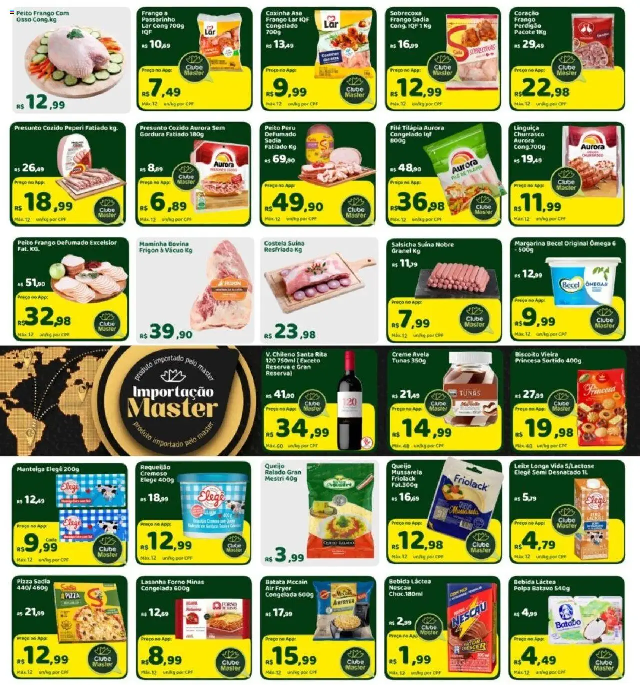 Master Folheto - válido de 08.08.2025 | Página: 2 | Produtos: Biscoito, Pizza, Frango, Mussarela