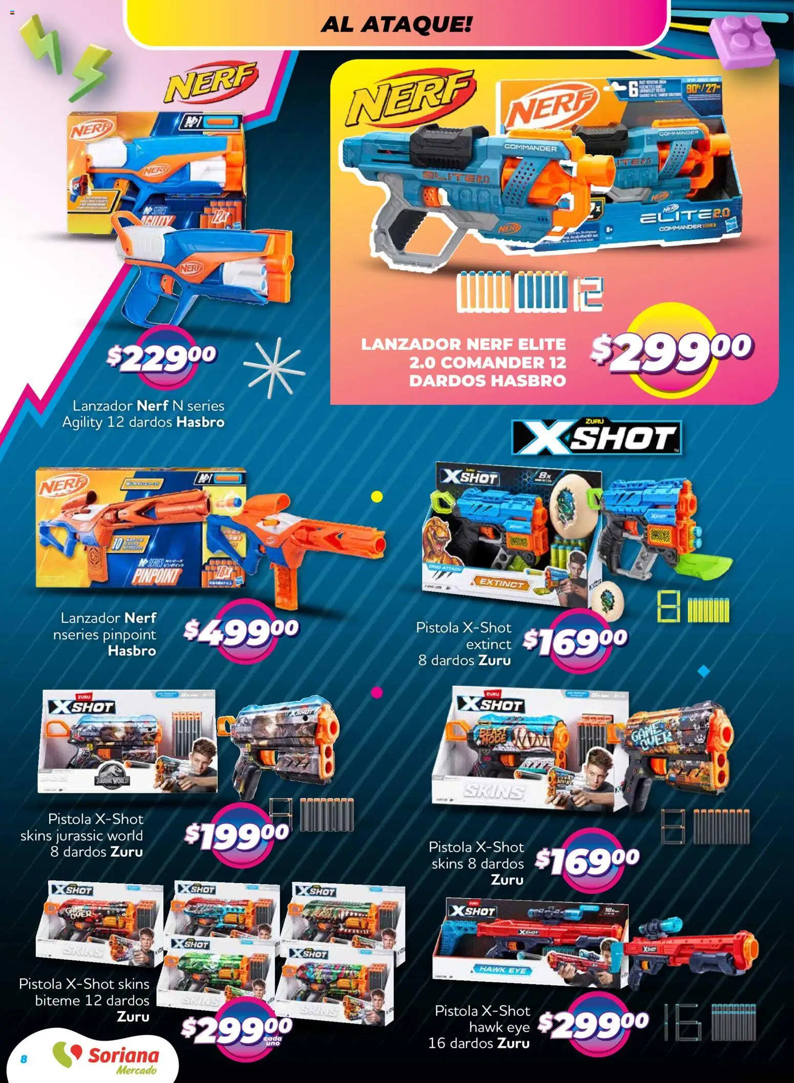 Nuevas ofertas de Soriana válidas en toda la República Mexicana desde el 27.11.2025. ¡Encuentra las mejores ofertas en Soriana - Reino de los Juguetes Mercado Nacional! | Página: 8
