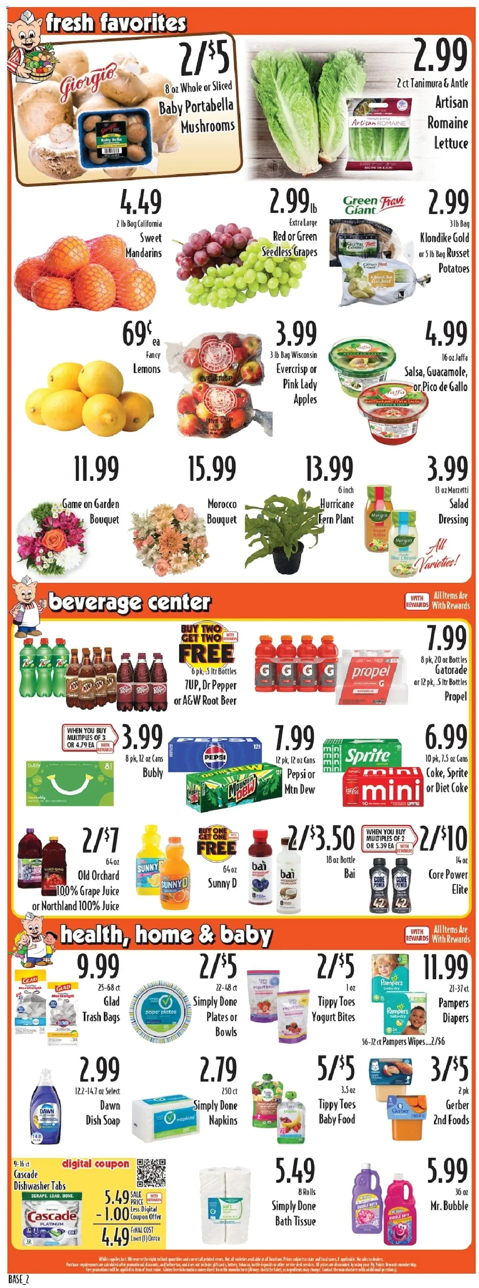 Piggly Wiggly Weekly Ad - valid from 18.03.2026 | Page: 4 | Products: Juice, Beer, Soap, Apples