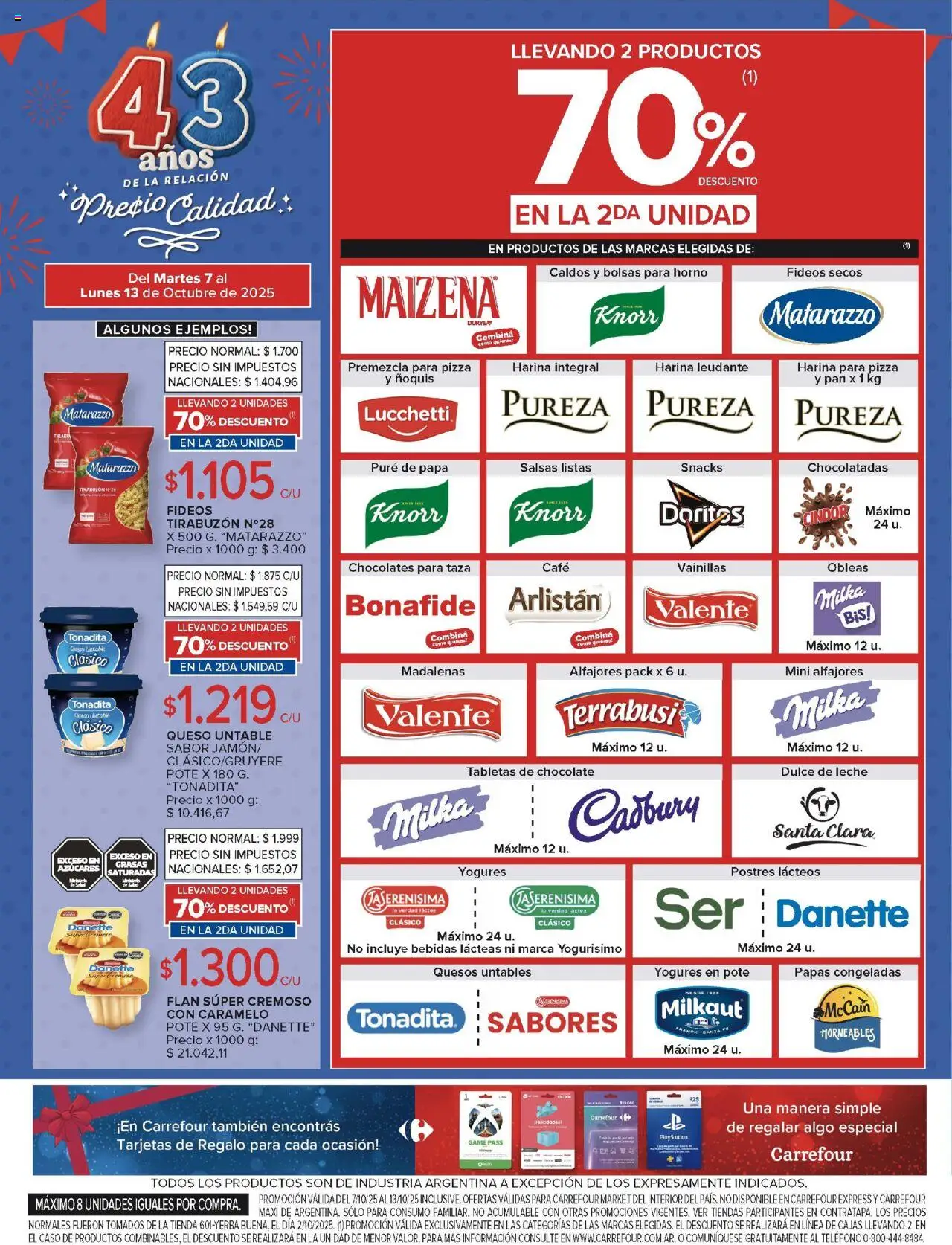 Carrefour Market - Catálogo Corrientes │ válido desde el 07.10.2025 | Página: 2 | Productos: Taza, Café, Pizza, Ñoquis