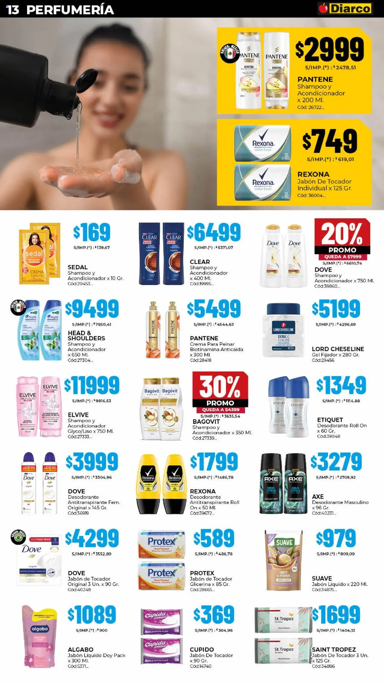 Diarco ofertas │ válido desde el 20.10.2025 | Página: 13 | Productos: Jabón líquido, Fijador, Antitranspirante, Crema