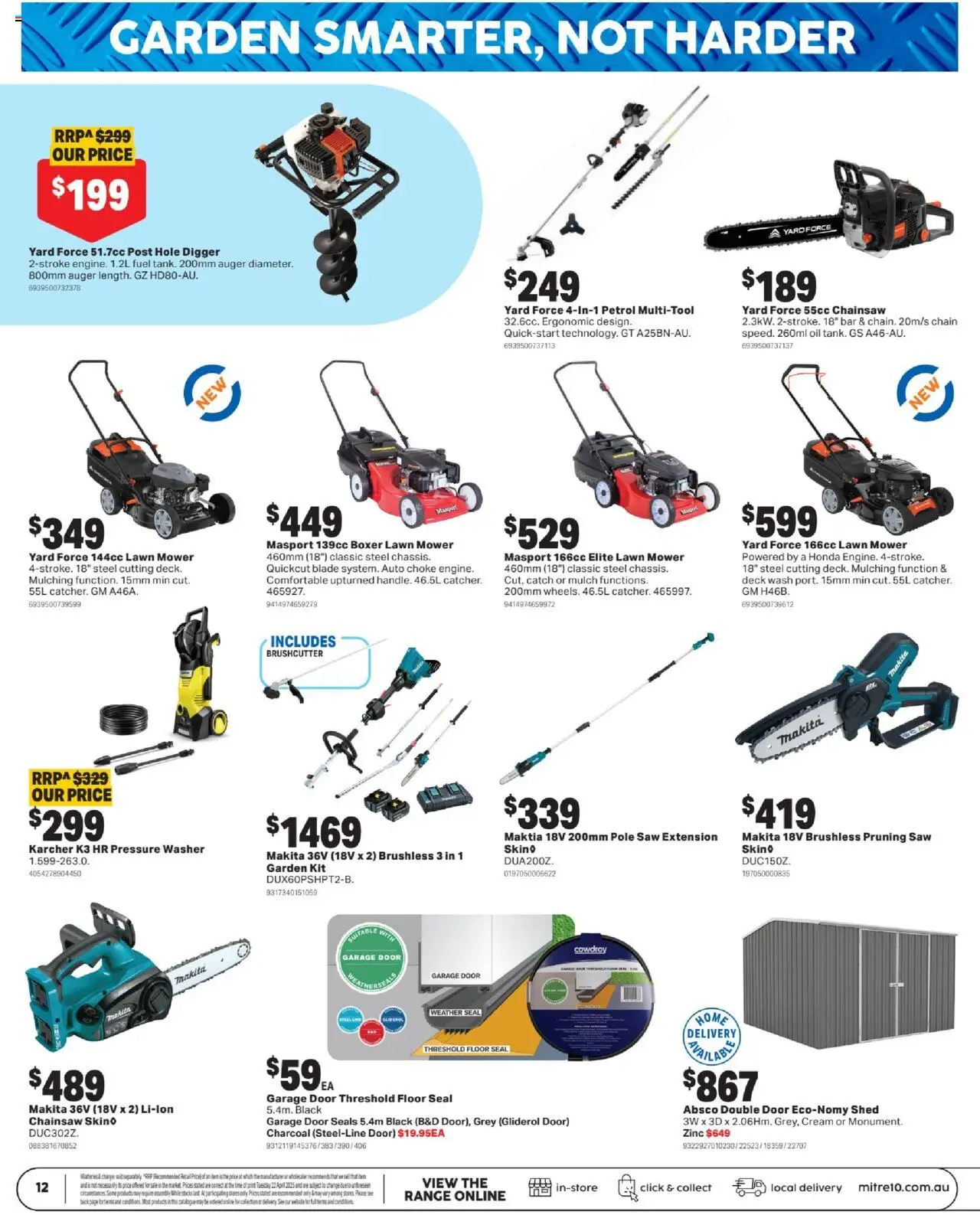 Mitre 10 catalogue - valid from 28.05.2025 | Page: 12 | Products: Door, Saw, Mower, Zinc