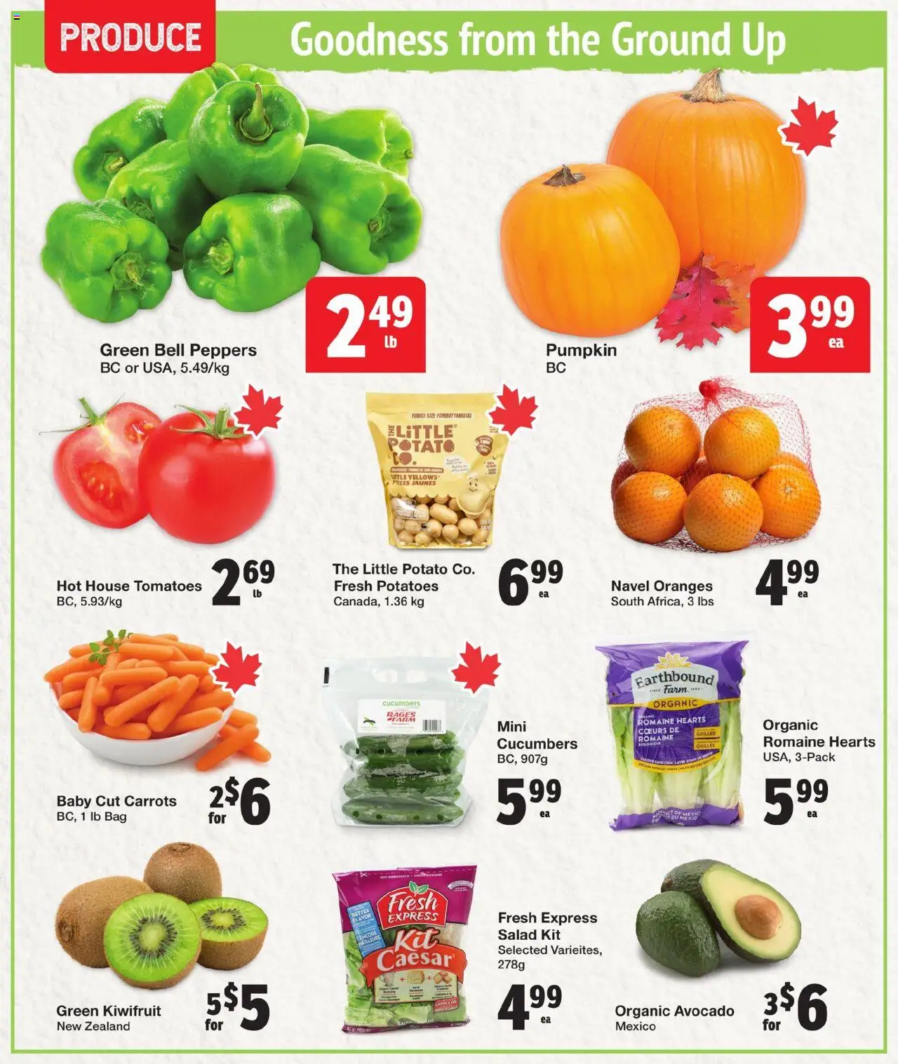 Quality Foods flyer valid from 16.10.2025 | Page: 3 | Products: Potatoes, Bag, Pumpkin, Tomatoes