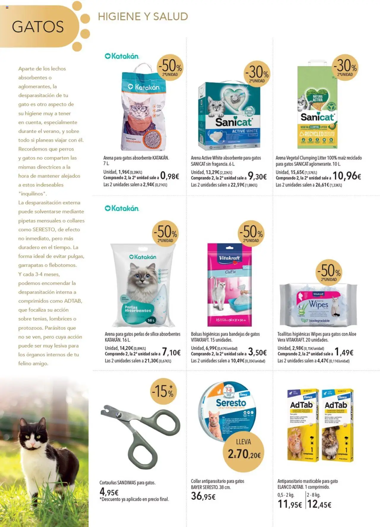 Nuevas ofertas de El Corte Inglés válidas en toda la República Mexicana desde el 01.08.2025. ¡Encuentra las mejores ofertas en El Corte Inglés - Catálogo Mascotas Agosto! | Página: 16 | Productos: Maíz, Collar, Sobre