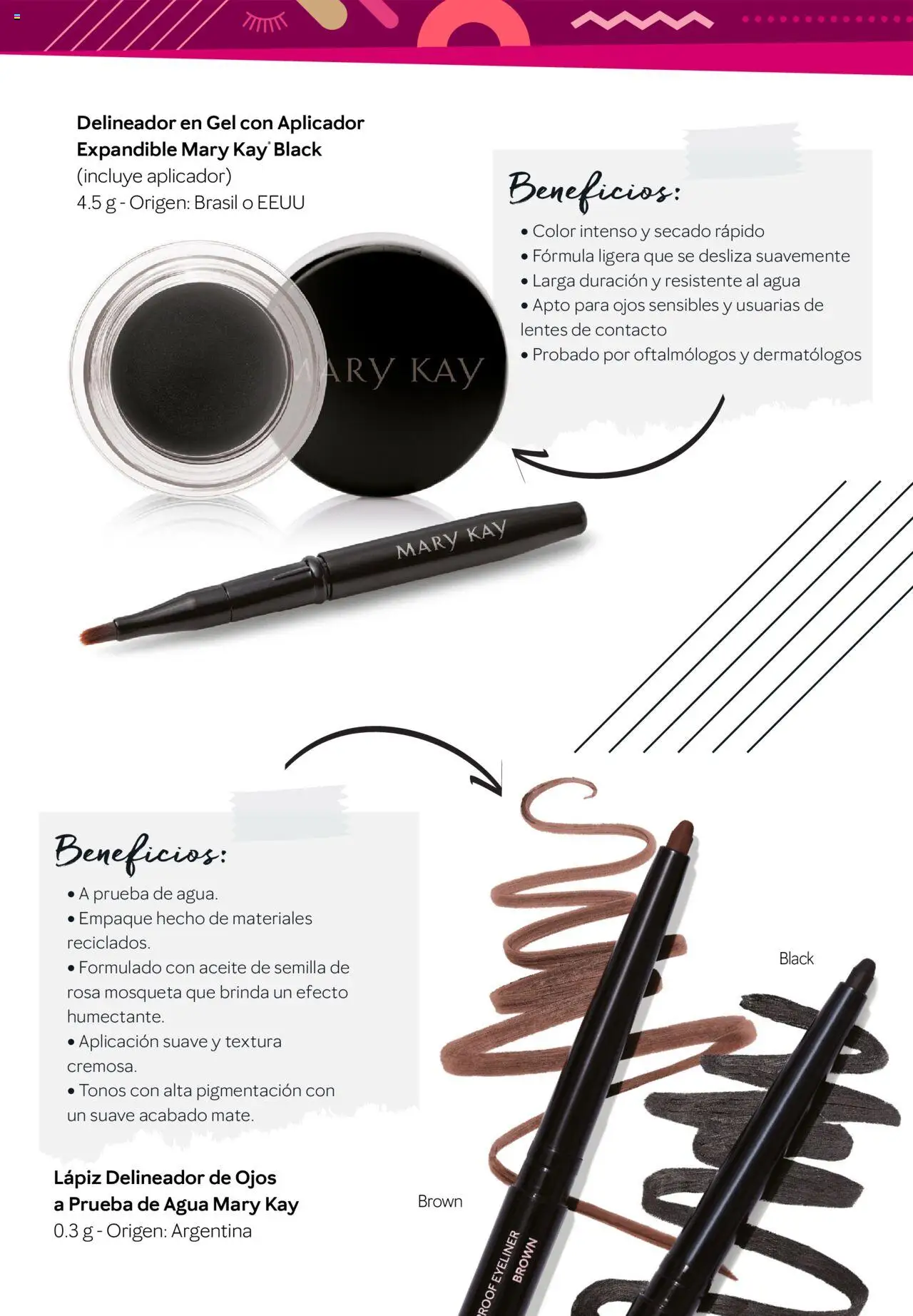Mary Kay catálogo │ válido desde el 01.08.2025 | Página: 21 | Productos: Aceite, Delineador de ojos, Delineador, Agua