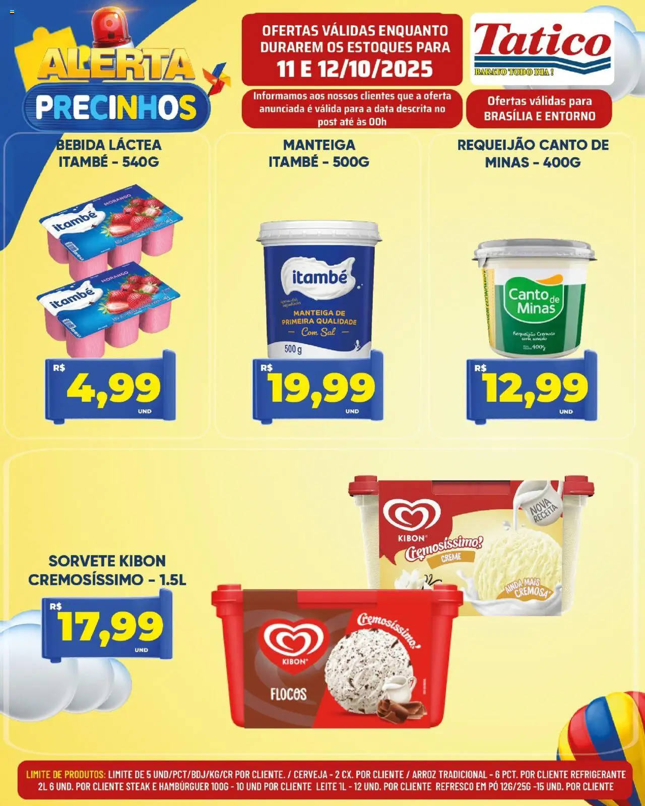 Tatico Folheto - válido de 11.10.2025 | Página: 10 | Produtos: Manteiga, Arroz, Creme, Bebida