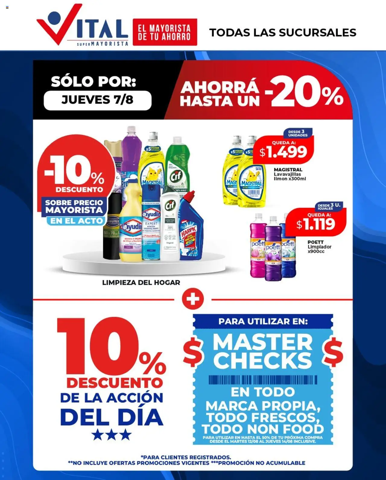 Vital - Sólo por Jueves │ válido desde el 07.08.2025 | Página: 3 | Productos: Desinfectante, Sobre, Limón, Limpiador