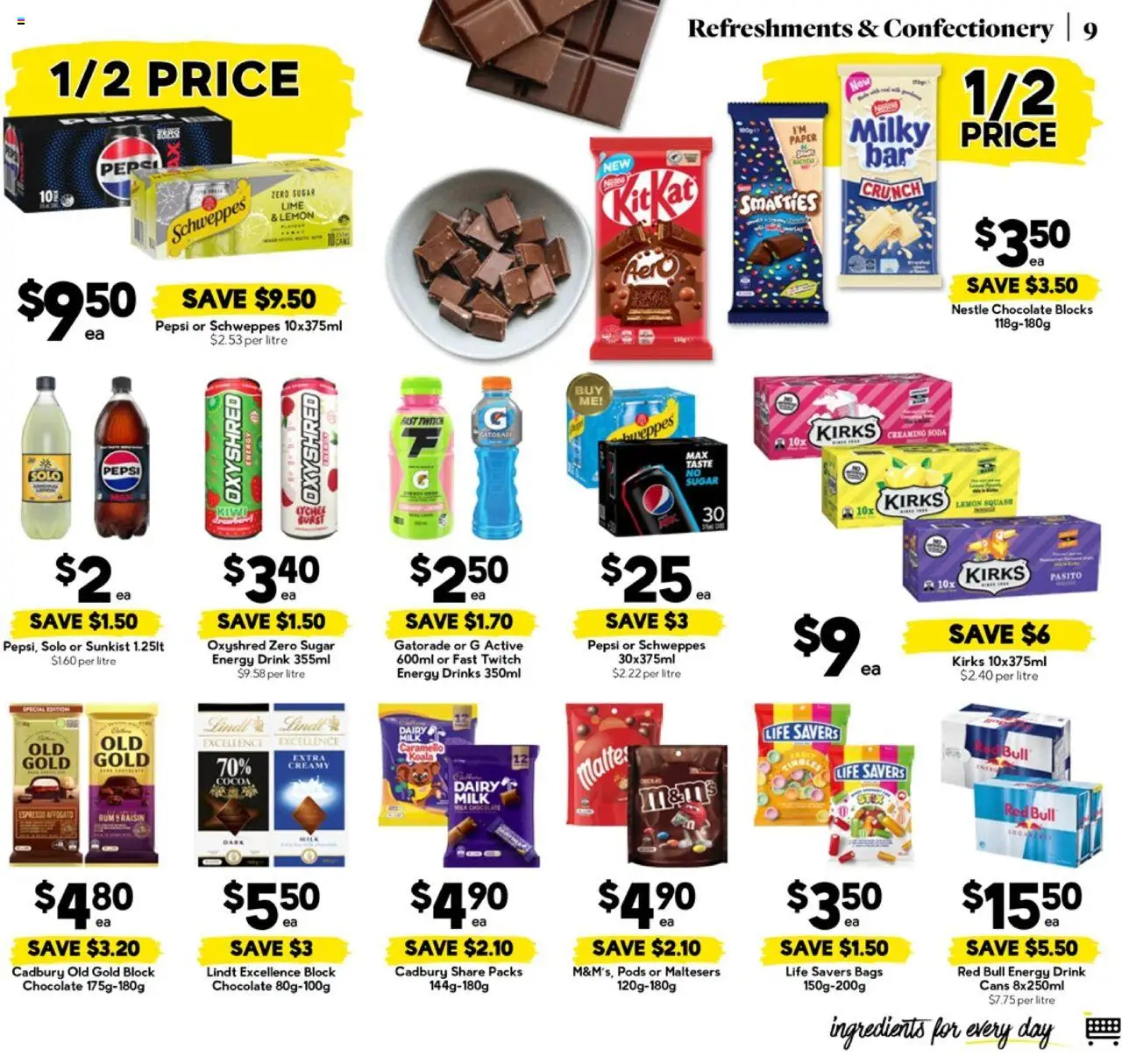 Drakes catalogue - valid from 20.08.2025 | Page: 9 | Products: Milk, Dairy, Energy drink, Sugar