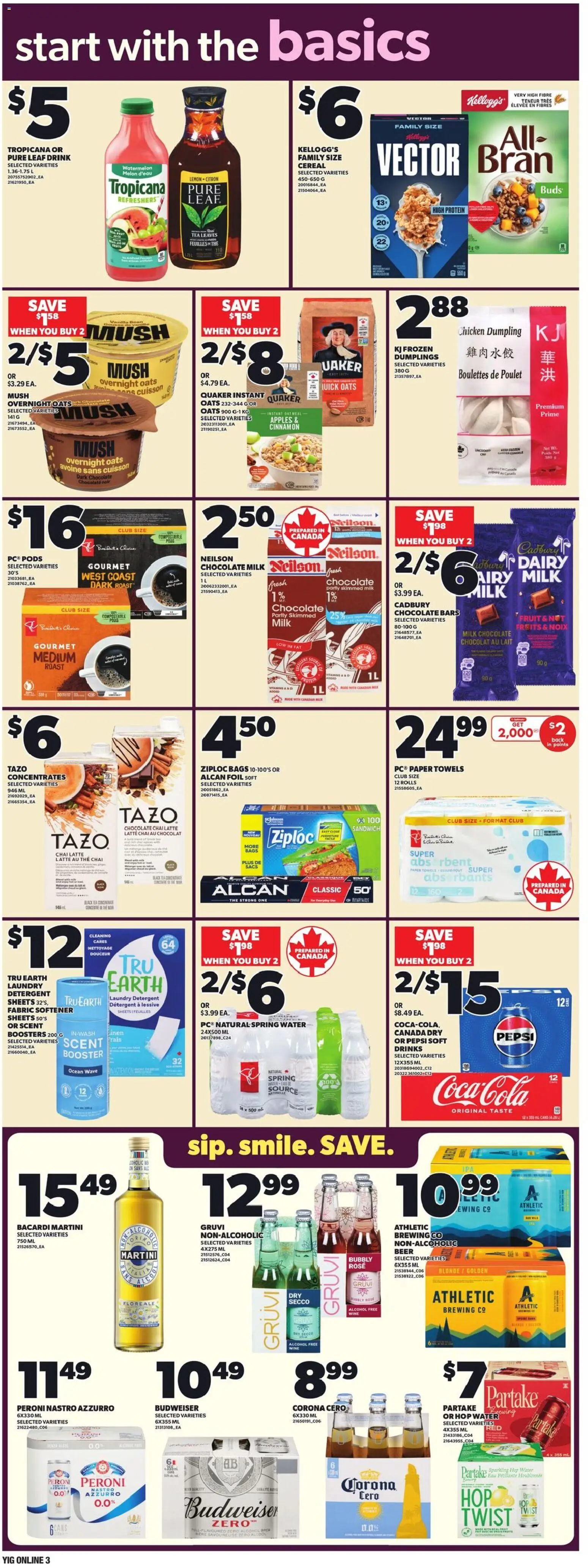 Independent Grocer flyer valid from 08.01.2026 | Page: 11 | Products: Tea, Detergent, Milk, Wine
