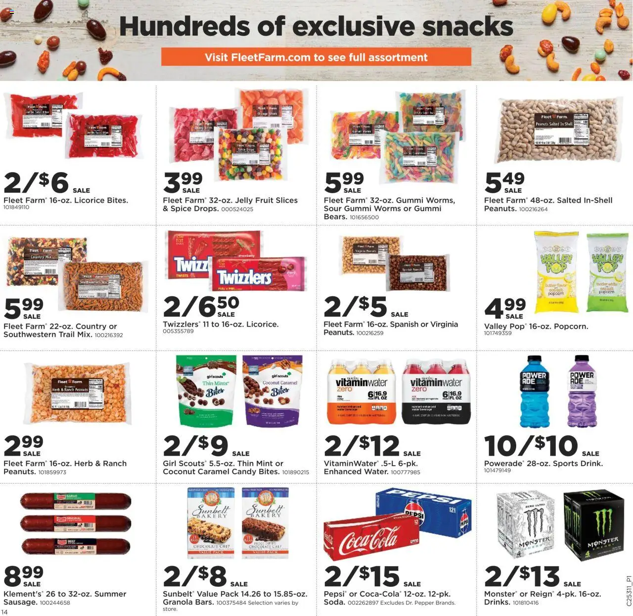 Mills Fleet Farm Weekly Ad - valid from 31.07.2025 | Page: 15 | Products: Butter, Water, Garlic, Chocolate Chip