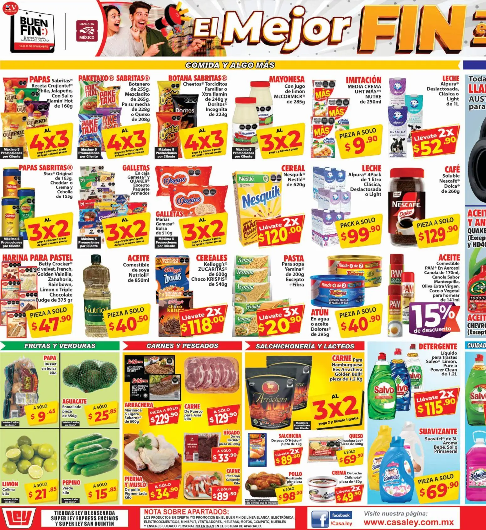 Nuevas ofertas de Casa Ley válidas en toda la República Mexicana desde el 13.11.2025. ¡Encuentra las mejores ofertas en Casa Ley folleto Ensenada! | Página: 3 | Productos: Harina, Leche, Pastel, Pasta