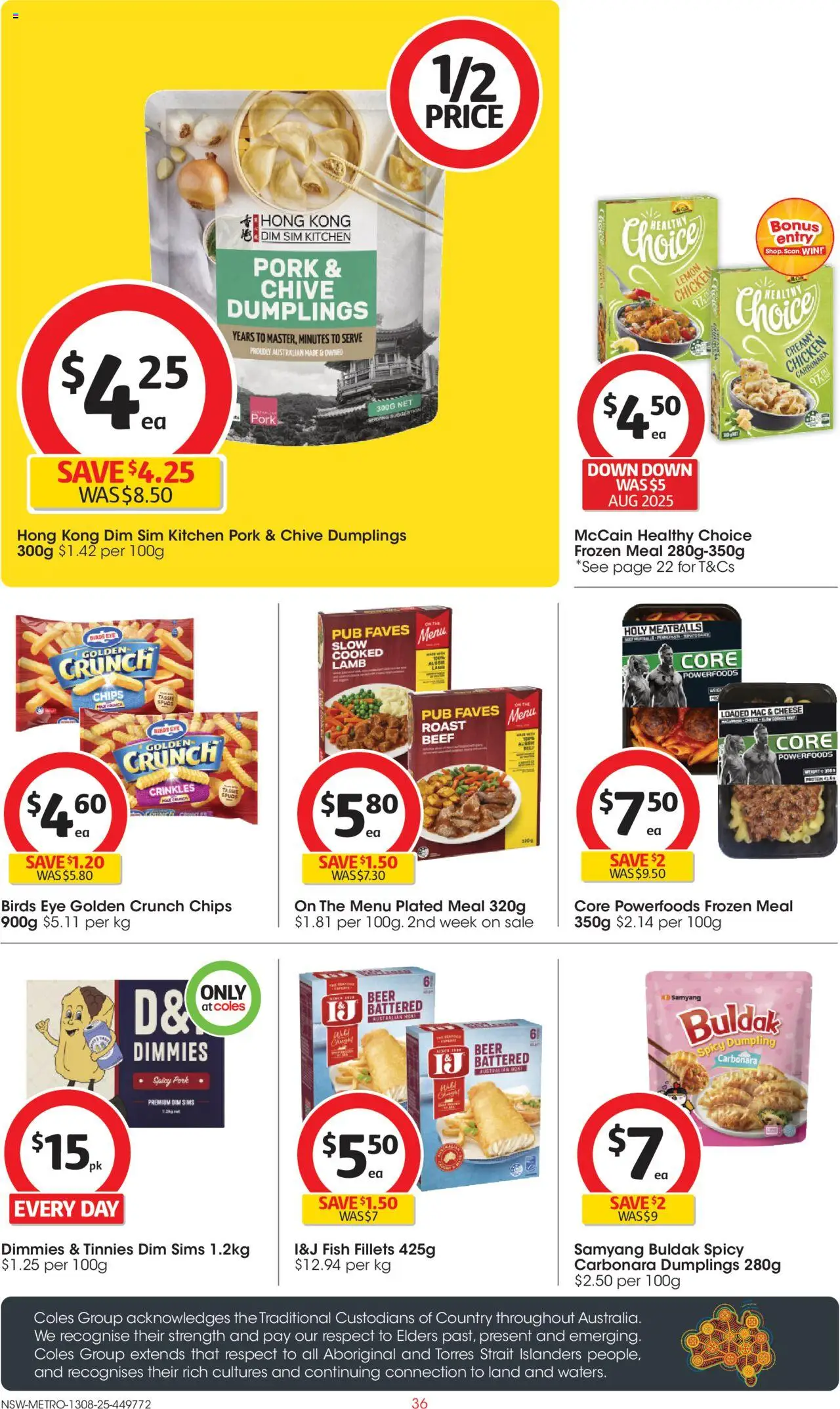 Coles catalogue - valid from 13.08.2025 | Page: 36 | Products: Cheese, Chicken, Lamb, Chips