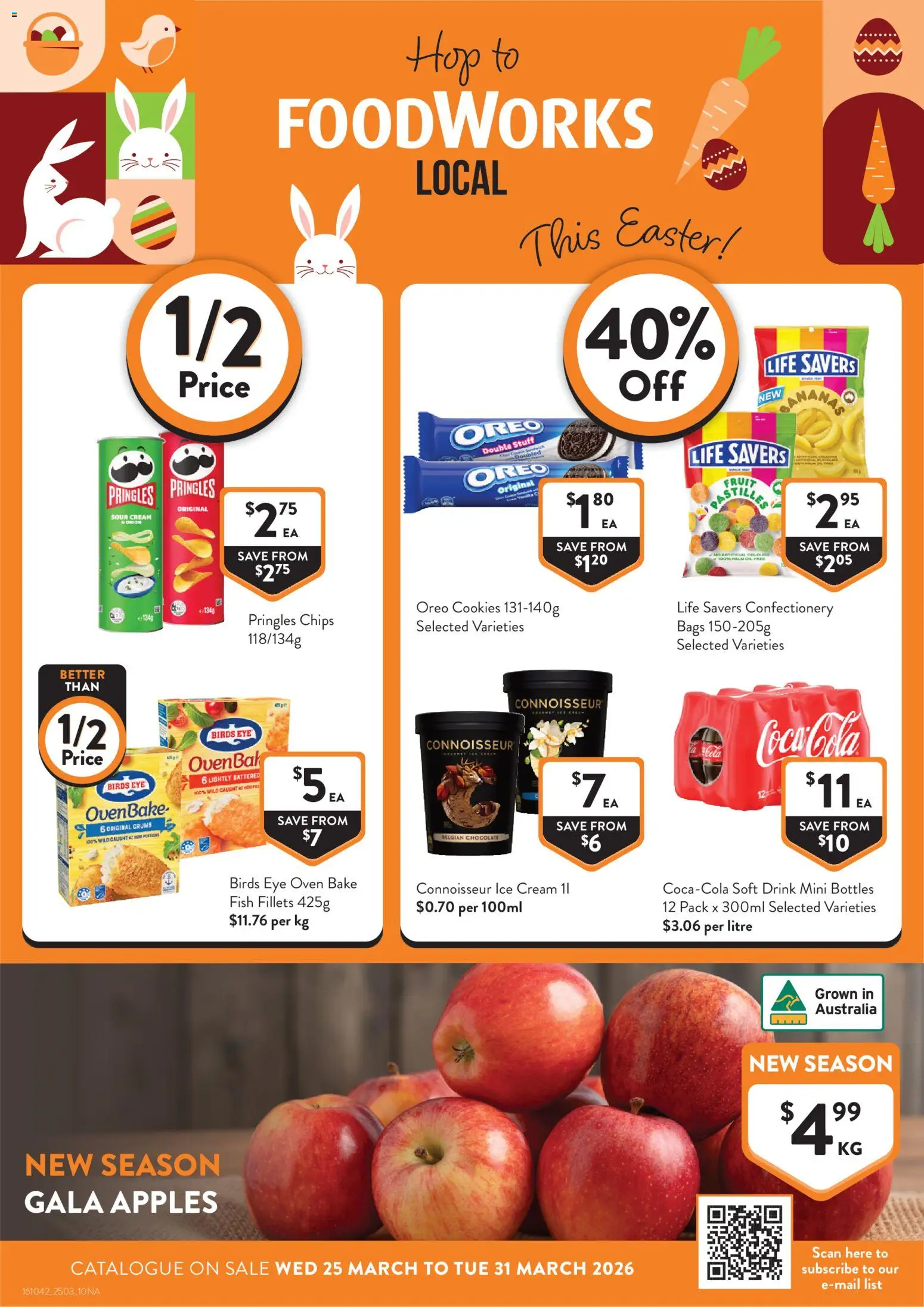 Foodworks catalogue - valid from 25.03.2026 | Page: 1 | Products: Apples, Sour cream, Cream, Oven