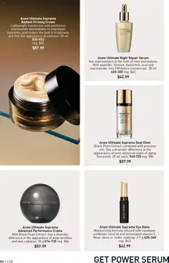 Preview of Anew Ultimate Supreme Radiant Firming Cream, Lightweight moisturizer with panthenol, niacinamide and peptides to help boost hydration, and restore the look of brightness and firm the appearance of contours. 50 ml from shop Avon valid from 18.12.2025 | Page: 52