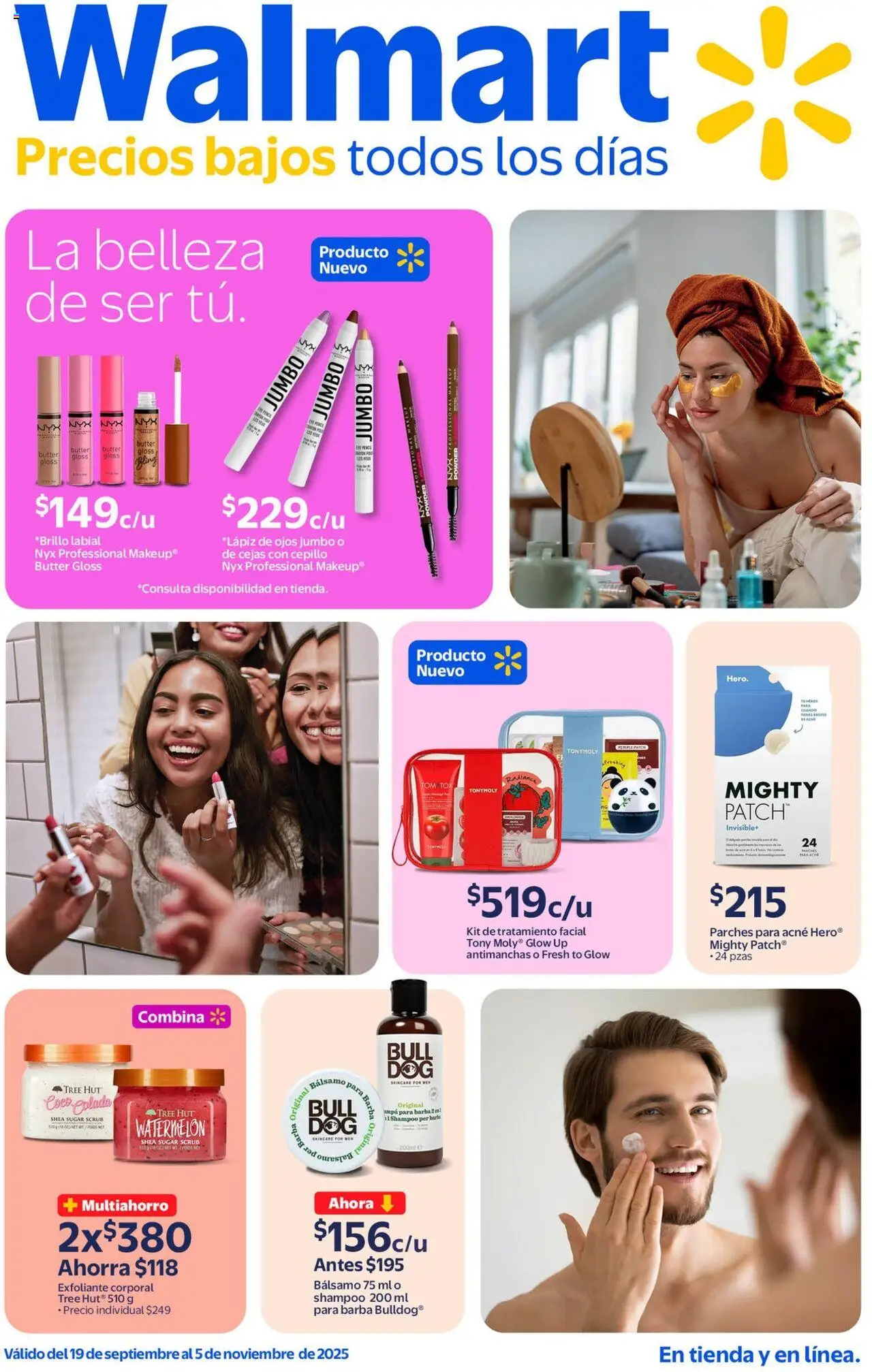 Nuevas ofertas de Walmart válidas en toda la República Mexicana desde el 19.09.2025. ¡Encuentra las mejores ofertas en Walmart - Folleto la belleza! | Página: 1 | Productos: Cepillo, Exfoliante corporal, Bálsamo