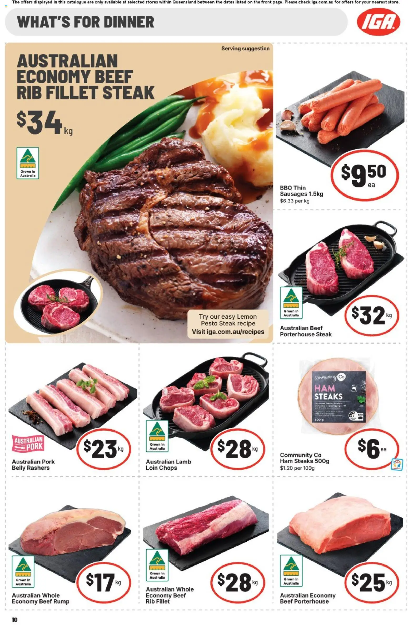 IGA catalogue - valid from 24.12.2025 | Page: 13 | Products: Pork, Beef, Steak, Lemon