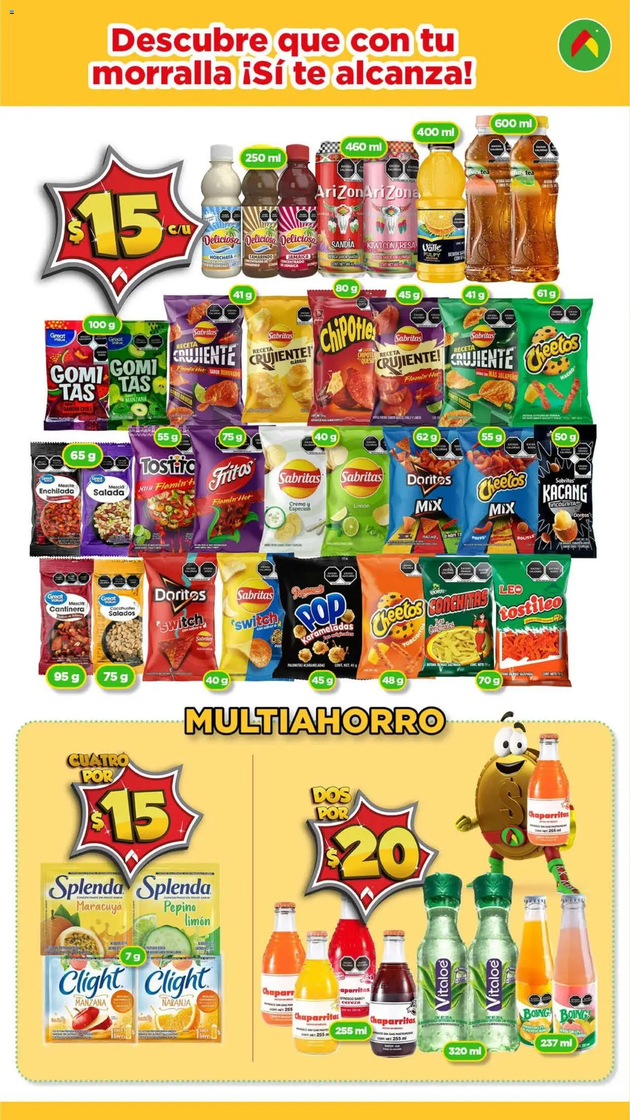 Nuevas ofertas de Bodega Aurrerá válidas en toda la República Mexicana desde el 17.09.2025. ¡Encuentra las mejores ofertas en Bodega Aurrerá - Folleto Morralla! | Página: 9 | Productos: Fresa, Limón, Kiwi, Té