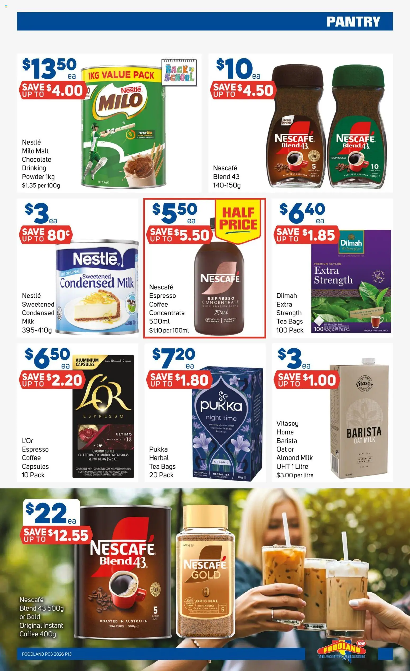 Foodland catalogue - valid from 14.01.2026 | Page: 13 | Products: Powder, Chocolate, Nescafe, Herbal