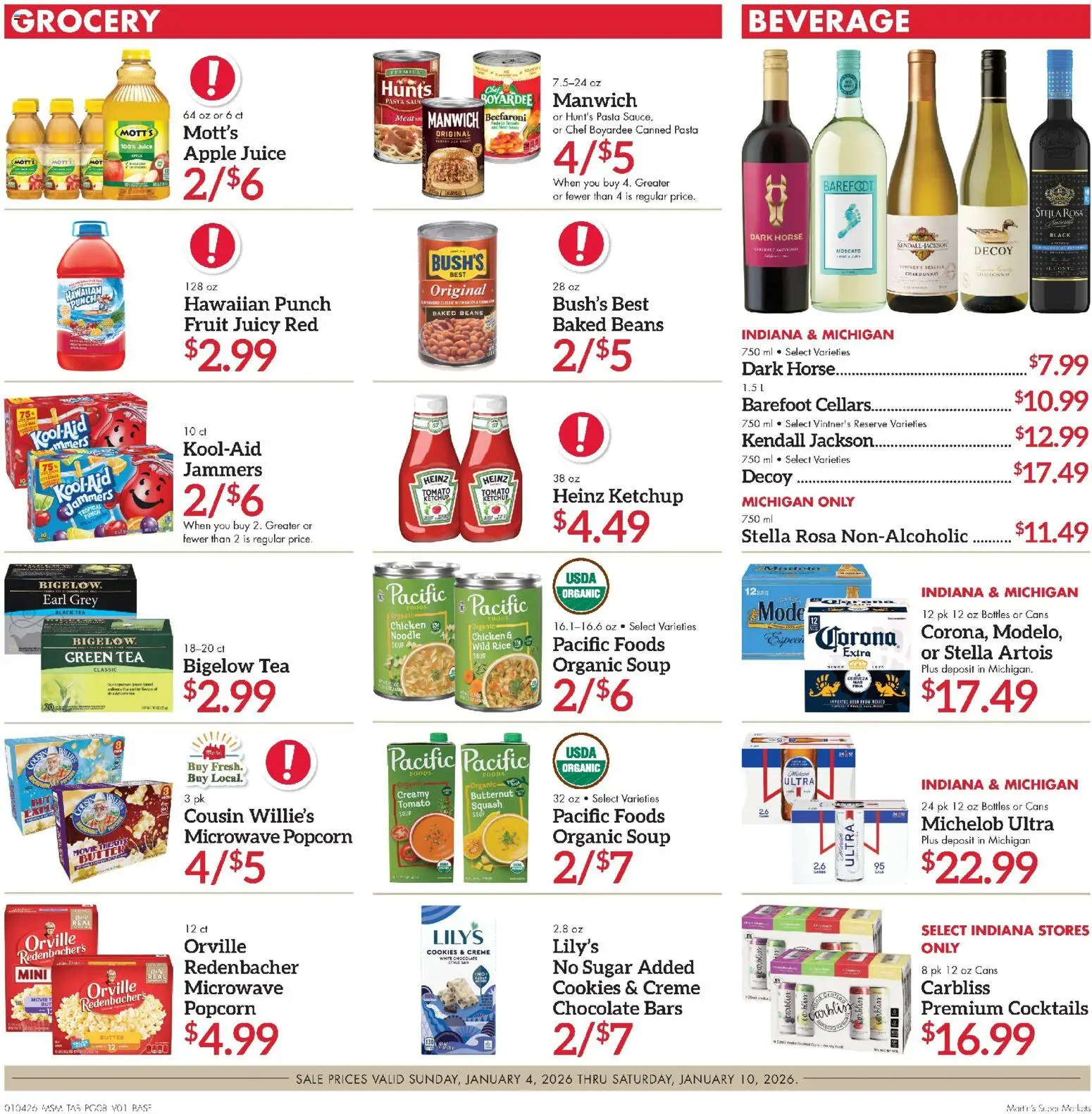 Martin’s Weekly Ad - valid from 04.01.2026 | Page: 8 | Products: Juice, Ketchup, Cookies, Sugar