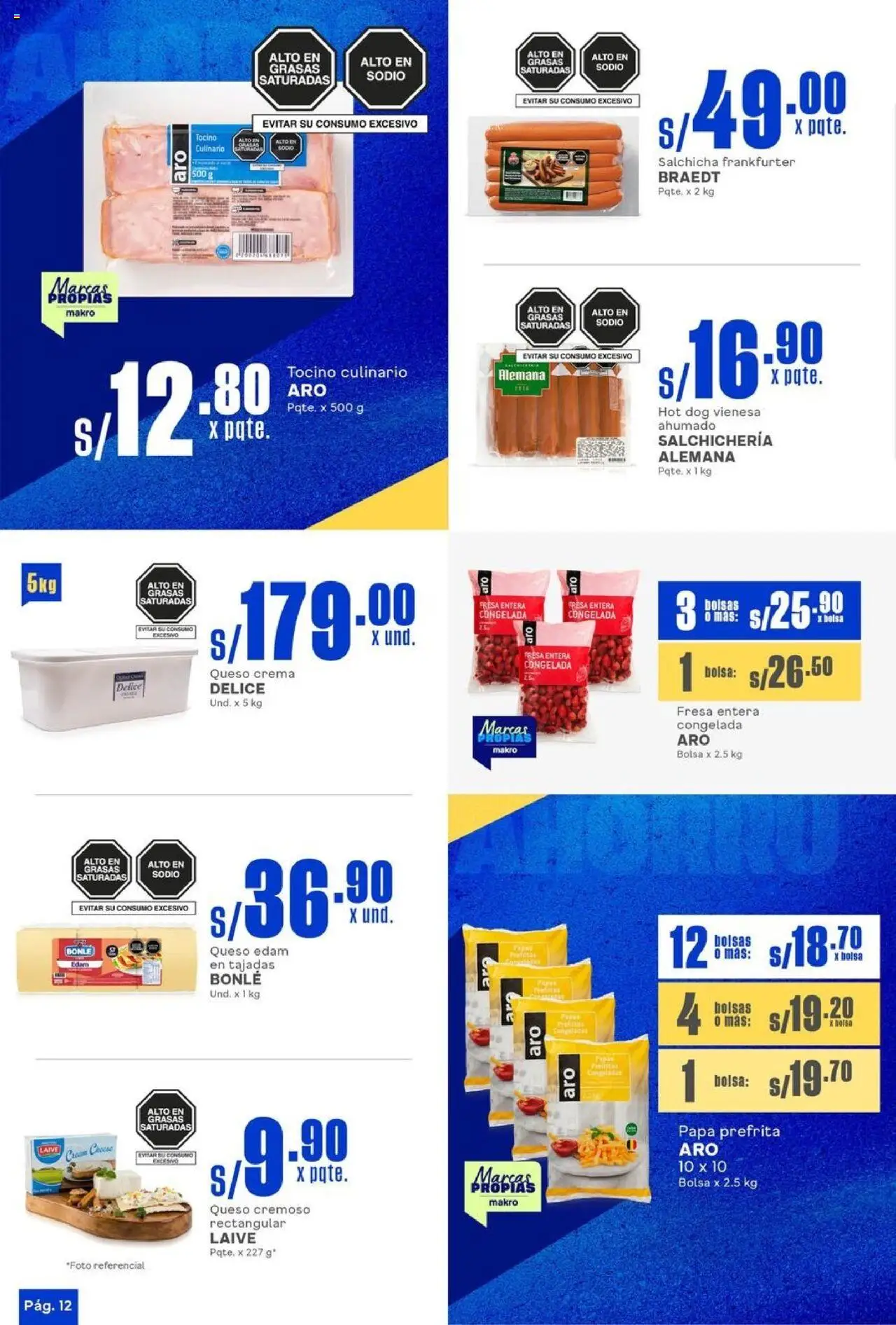 Catálogo Makro válido desde 25.09.2025 | Página: 12 | Productos: Queso, Crema, Papas, Bolsa