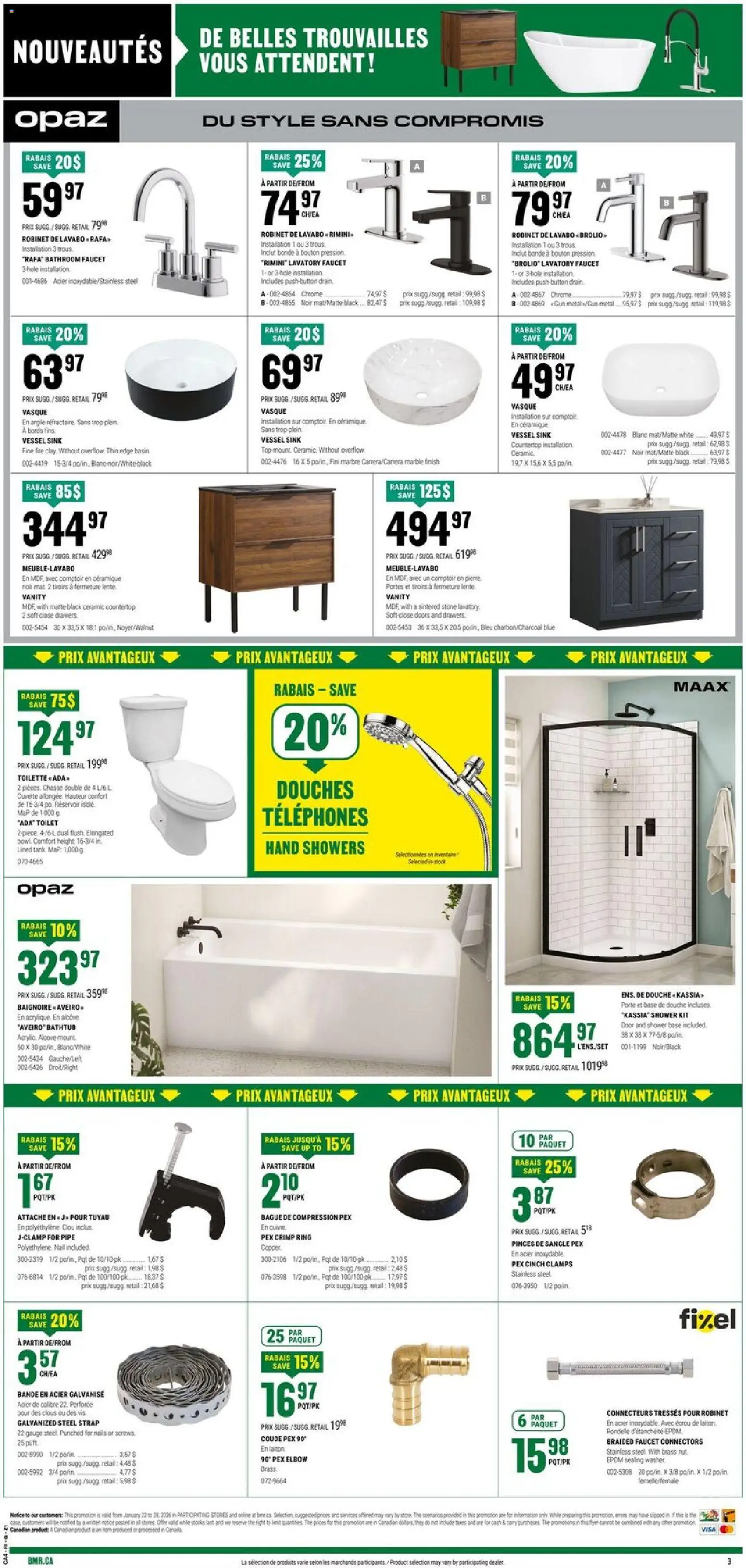 BMR flyer valid from 22.01.2026 | Page: 4 | Products: Toilette, Shower