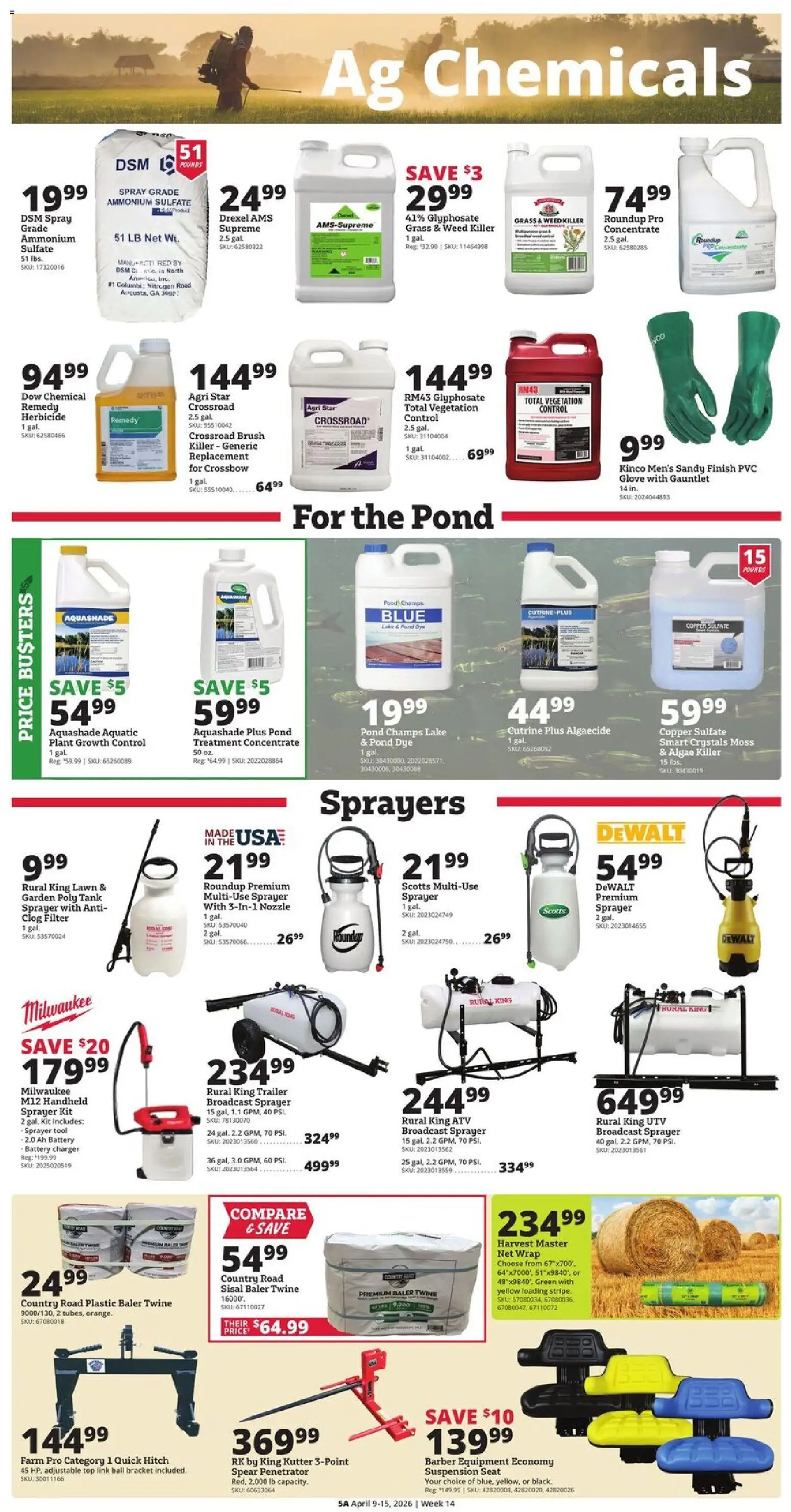 Rural King Weekly Ad - valid from 09.04.2026 | Page: 7 | Products: Battery, Ring, Brush, Crossbow