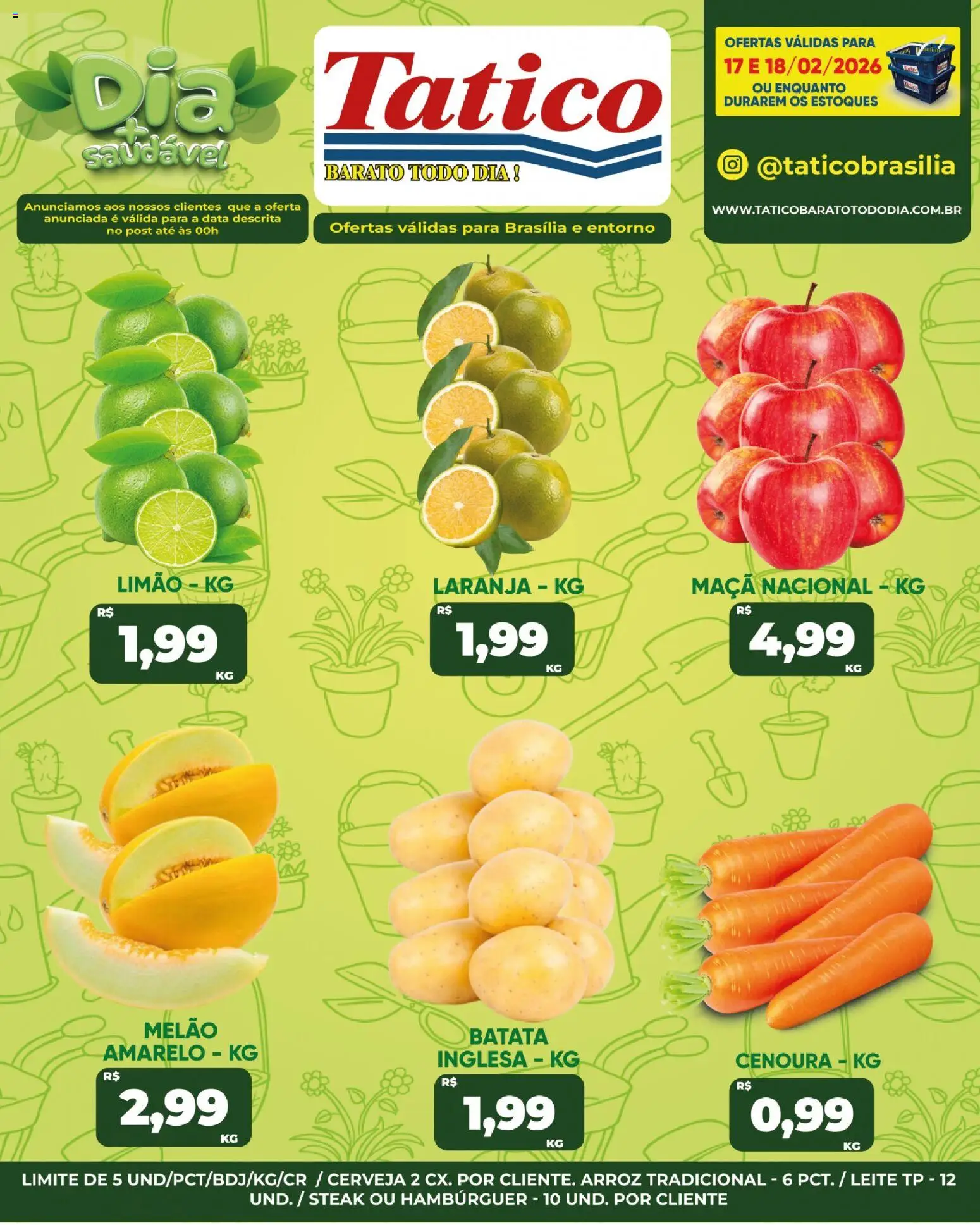 Tatico Folheto - válido de 19.02.2026 | Página: 32 | Produtos: Melão, Cerveja, Hambúrguer, Batata