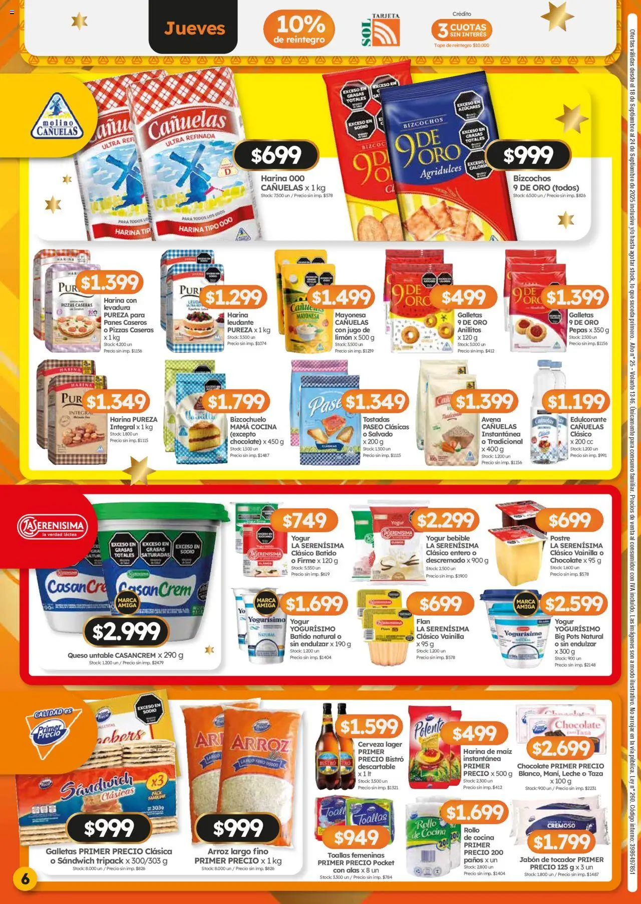 Cordiez ofertas │ válido desde el 18.09.2025 | Página: 6 | Productos: Cocina, Harina, Chocolate, Jugo