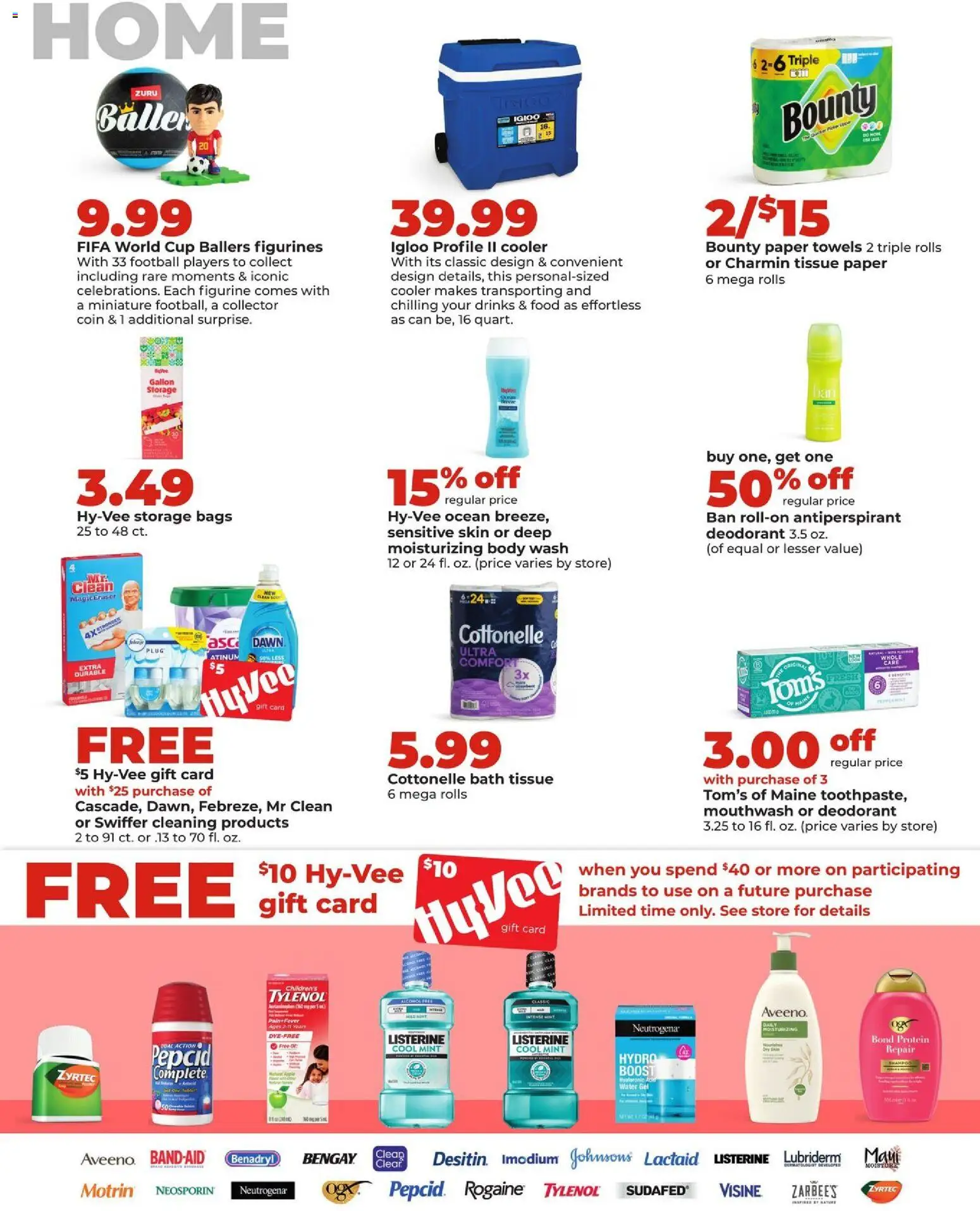 HyVee Weekly Ad - valid from 20.04.2026 | Page: 33 | Products: Shampoo, Antiperspirant, Mouthwash, Water