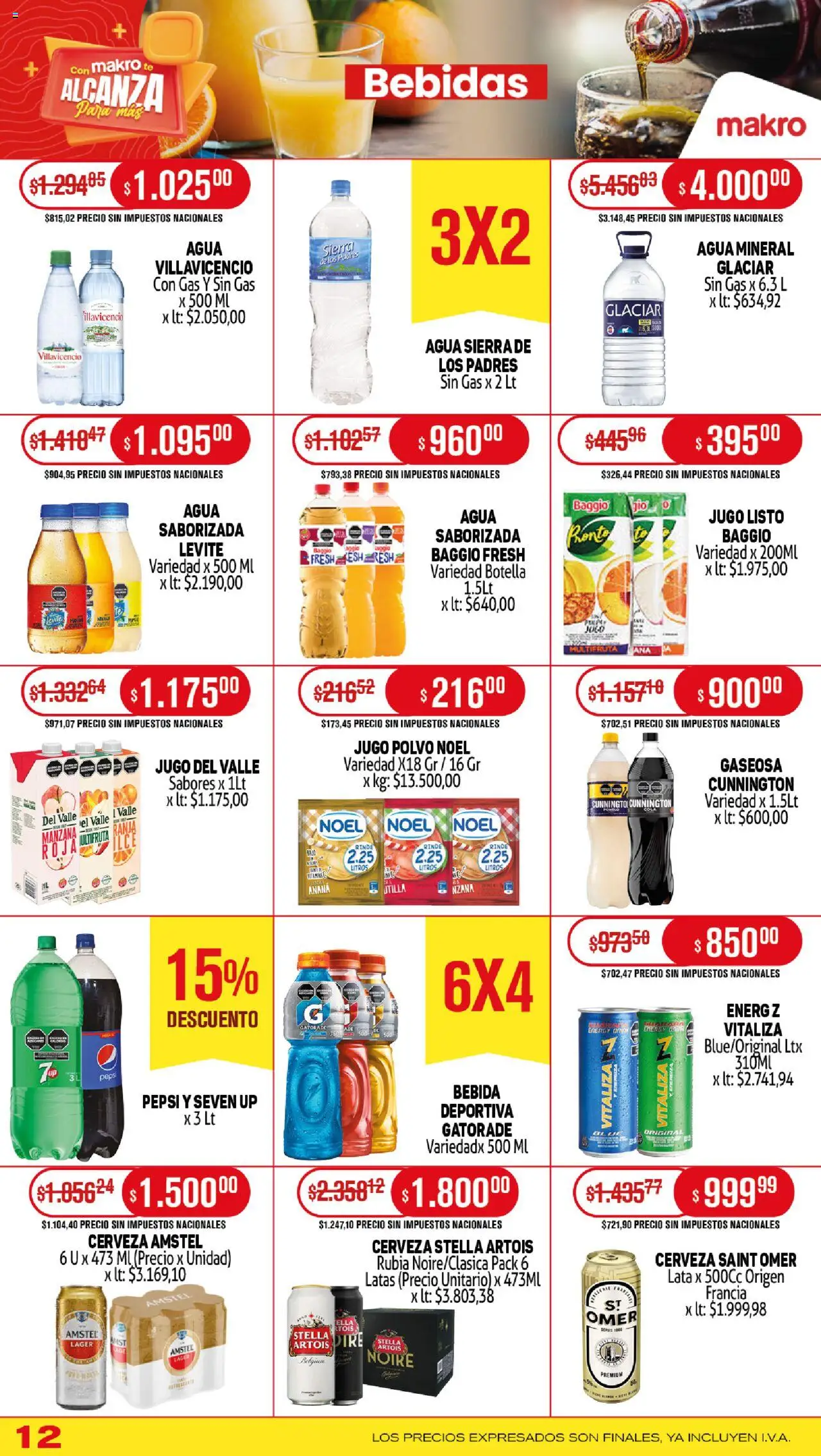 Makro ofertas │ válido desde el 31.07.2025 | Página: 12 | Productos: Polvo, Gaseosa, Té, Sierra