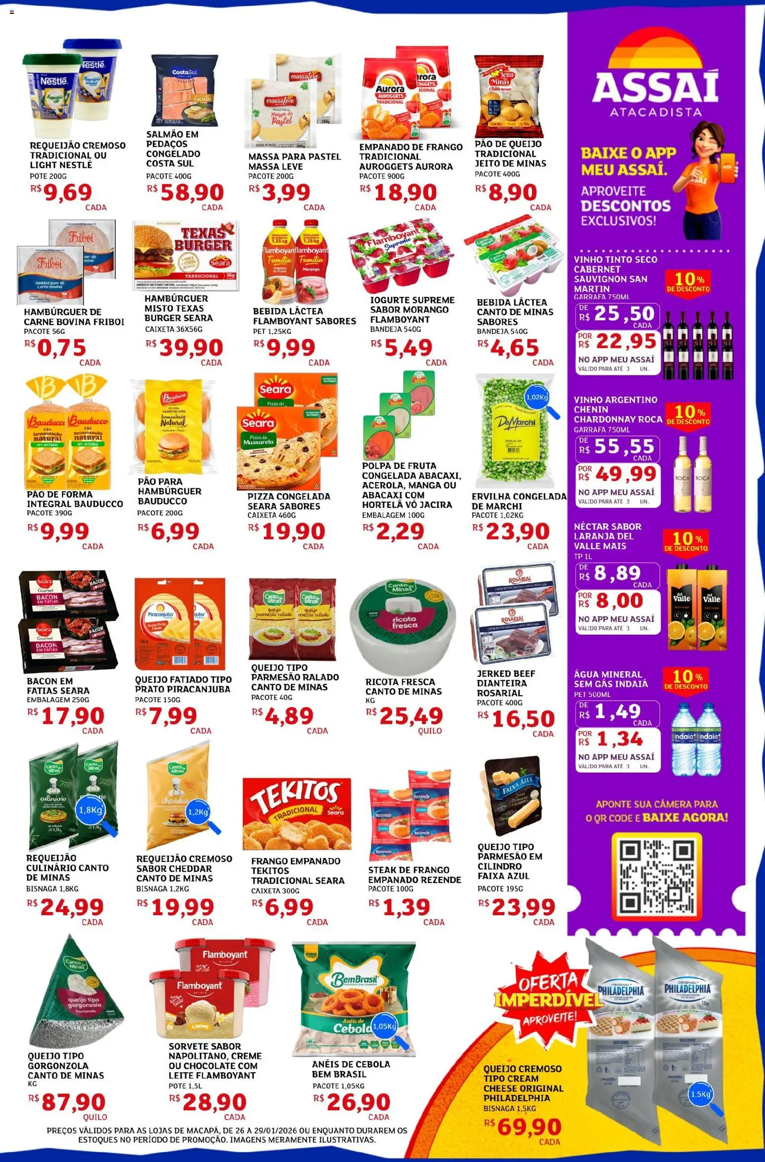 Assaí Atacadista Folheto - válido de 26.01.2026 | Página: 3 | Produtos: Vinho, Pão de forma, Bebida, Queijo parmesão