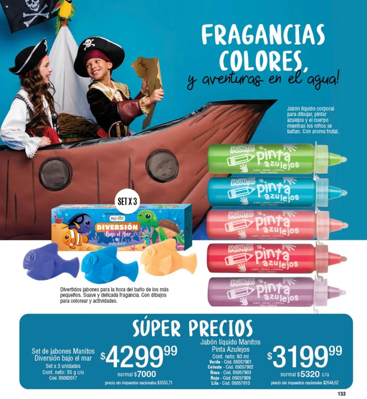 Millanel - Catálogo │ válido desde el 20.10.2025 | Página: 133 | Productos: Baño, Jabón líquido, Jabón, Agua