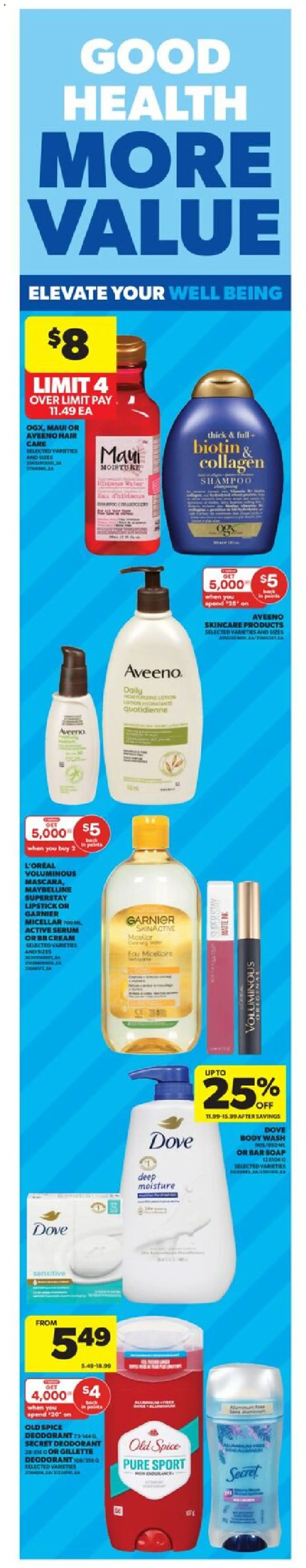Real Canadian Superstore flyer valid from 26.03.2026 | Page: 6 | Products: Lipstick, Shampoo, Soap, Deodorant