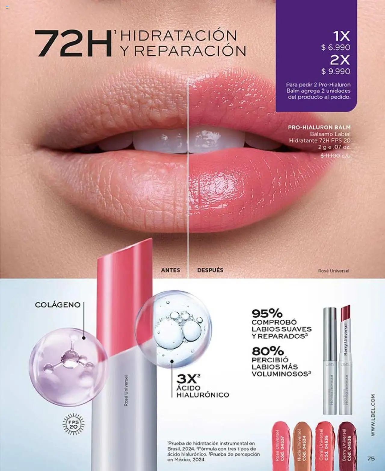 Catálogo L'Bel Campaña 13 │ válido desde el 29.07.2025 | Página: 75 | Productos: Bálsamo, Labial