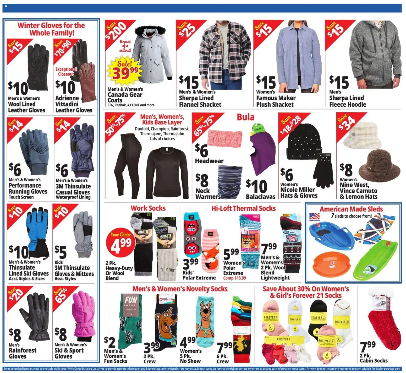 Ocean State Job Lot Weekly Ad - valid from 08.01.2026 | Page: 4 | Products: Hoodie, Socks, Lemon, Gloves