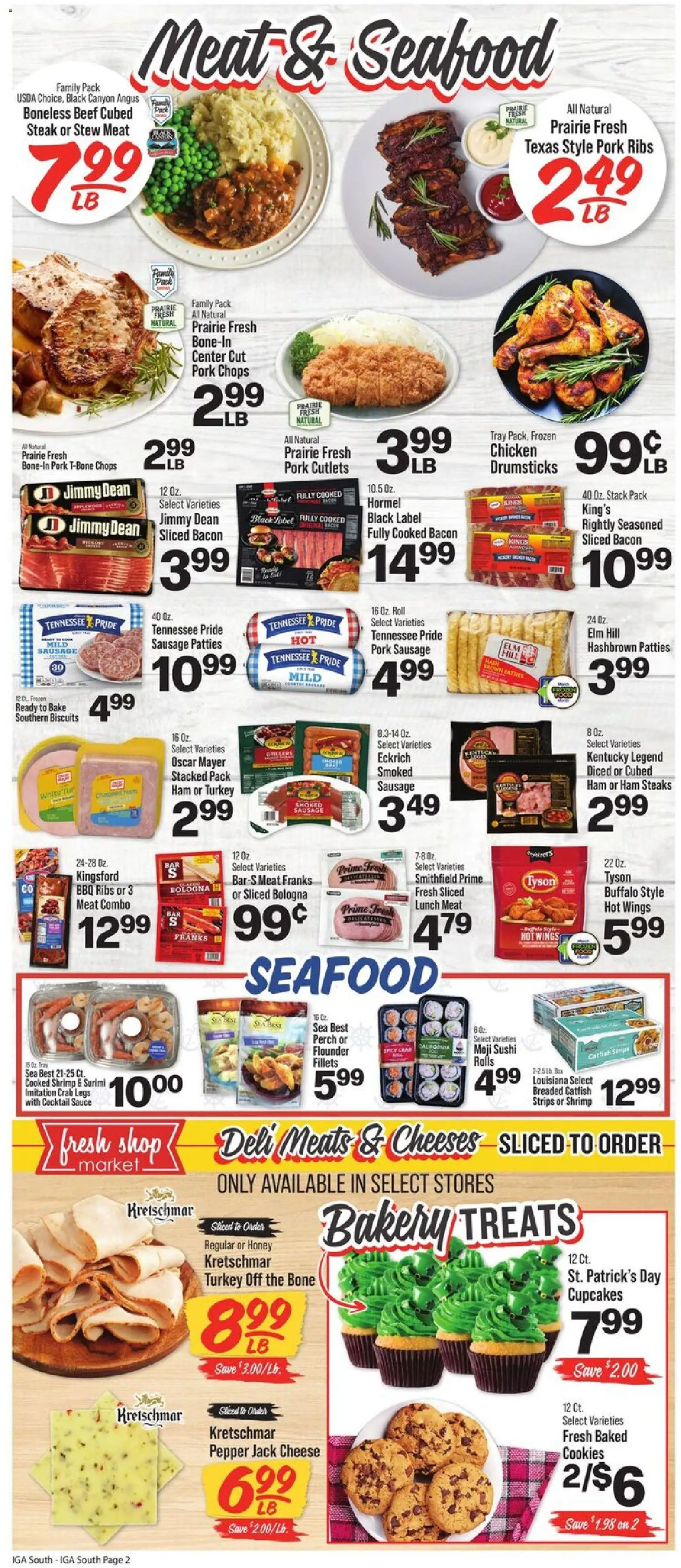 IGA Weekly Ad - valid from 11.03.2026 | Page: 3 | Products: Cheese, Sauce, Pepper, Seafood
