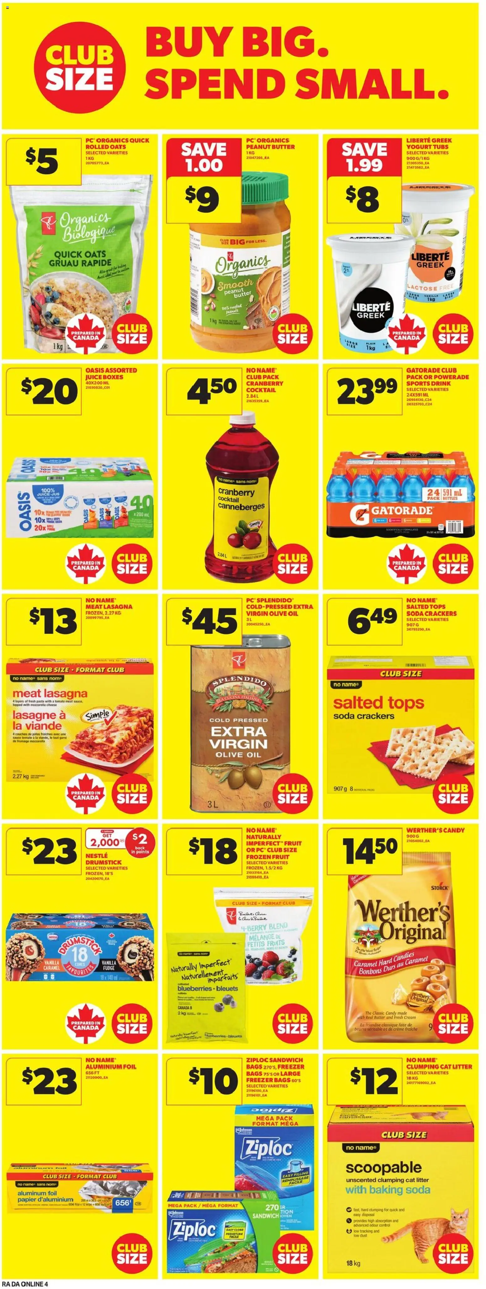 Atlantic Superstore flyer valid from 22.01.2026 | Page: 14 | Products: Pasta, PC, Butter, Yogurt