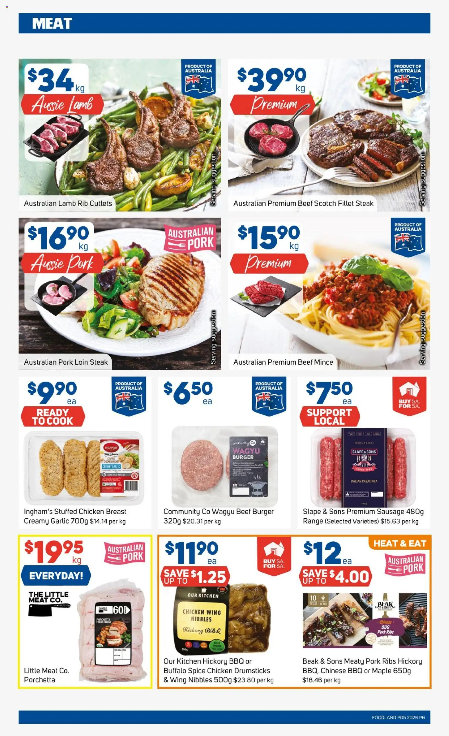 Foodland catalogue - valid from 28.01.2026 | Page: 6 | Products: Pork, Lamb, Beef, Scotch